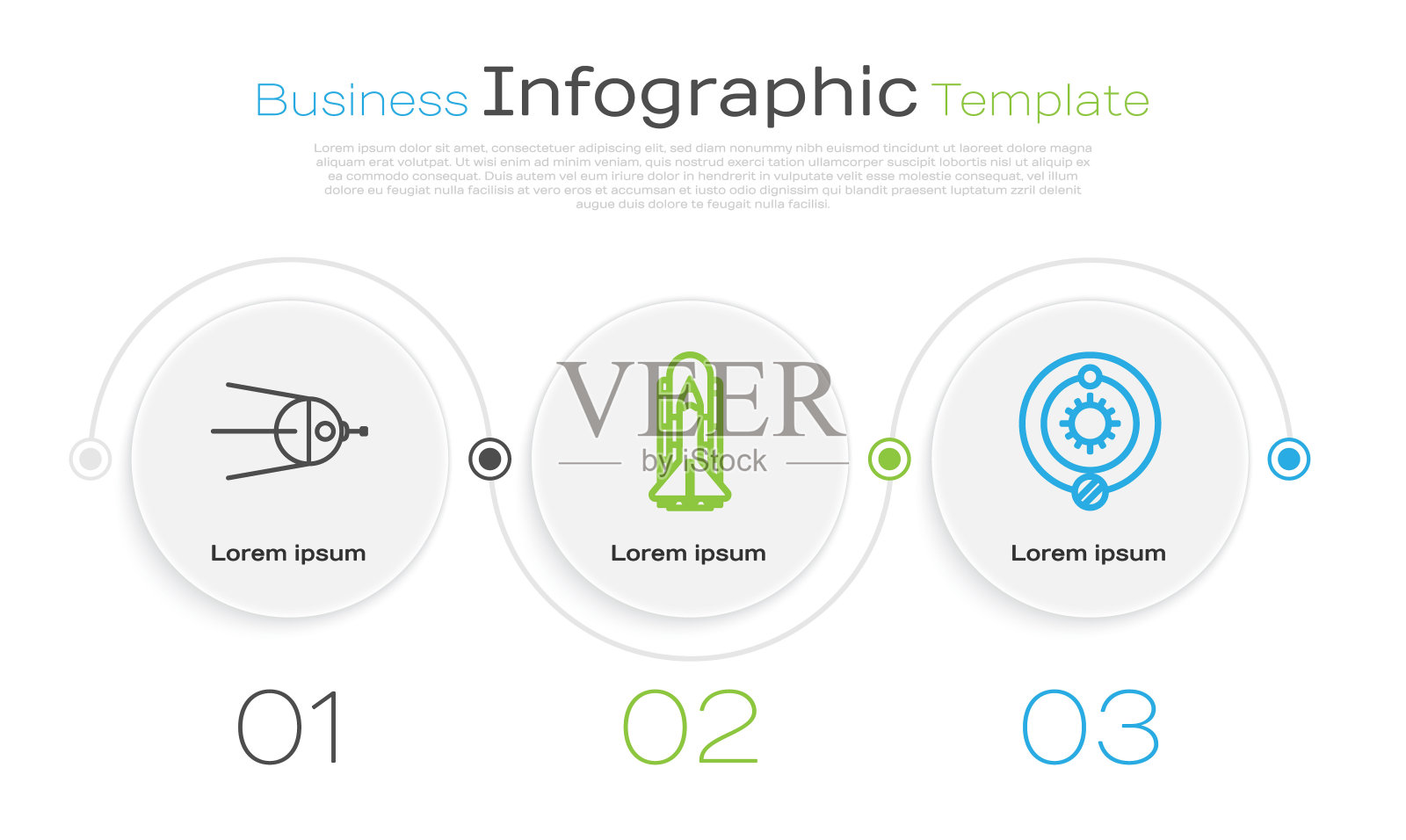 设置卫星、航天飞机、火箭和太阳系。业务信息模板。向量设计模板素材