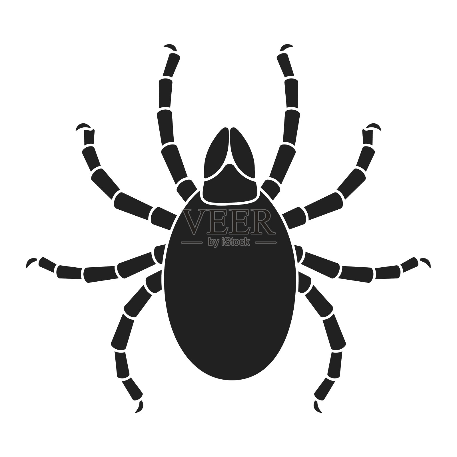 黑色轮廓的刻度矢量图标。插画图片素材