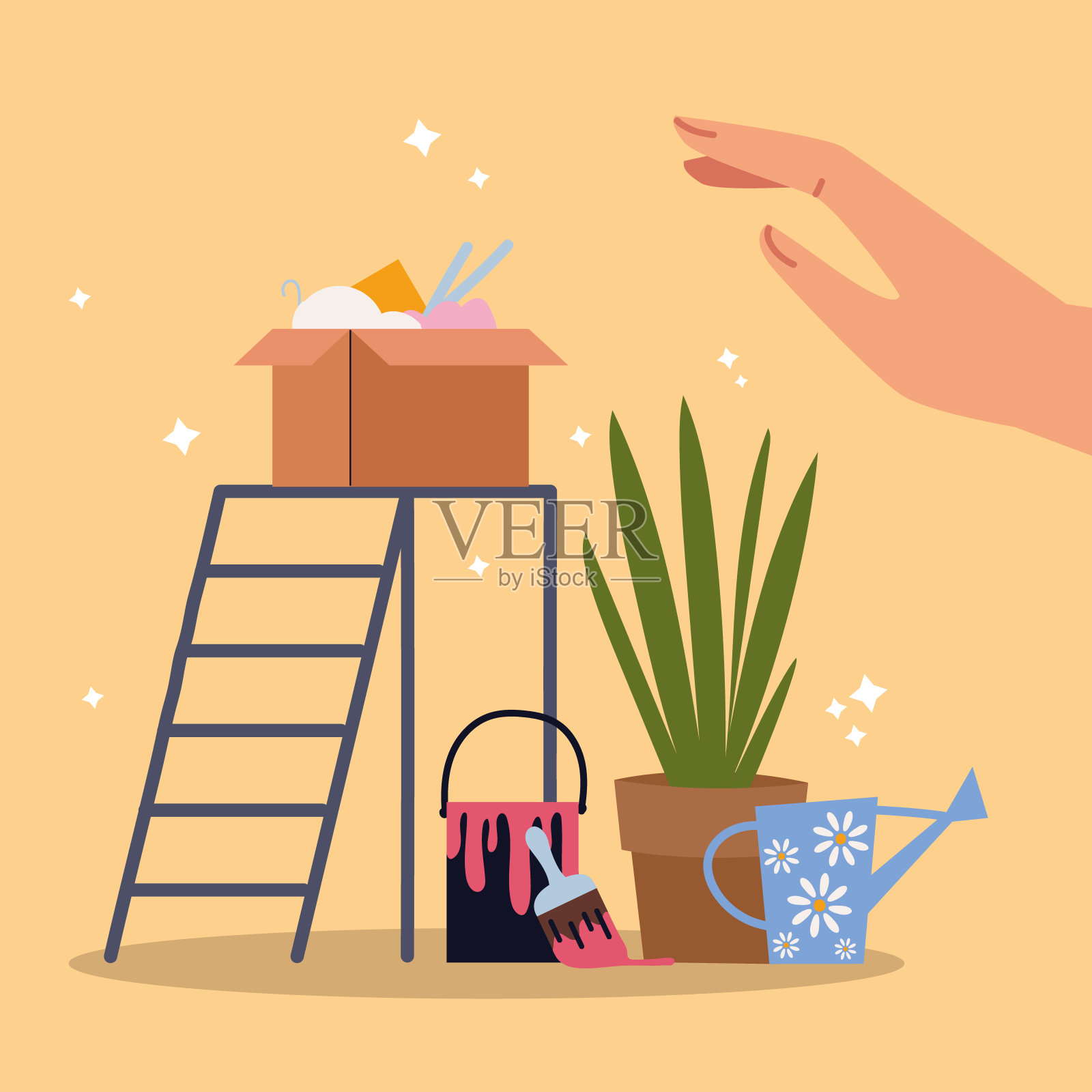 志愿服务和慈善插画图片素材