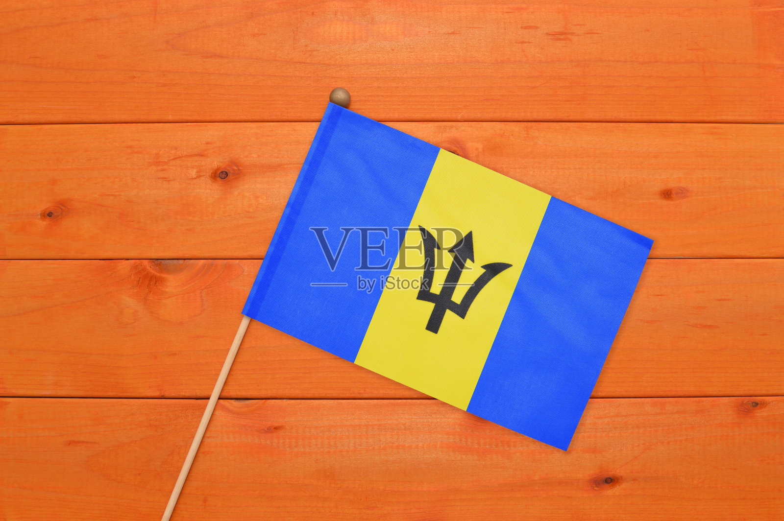 巴巴多斯国旗照片摄影图片