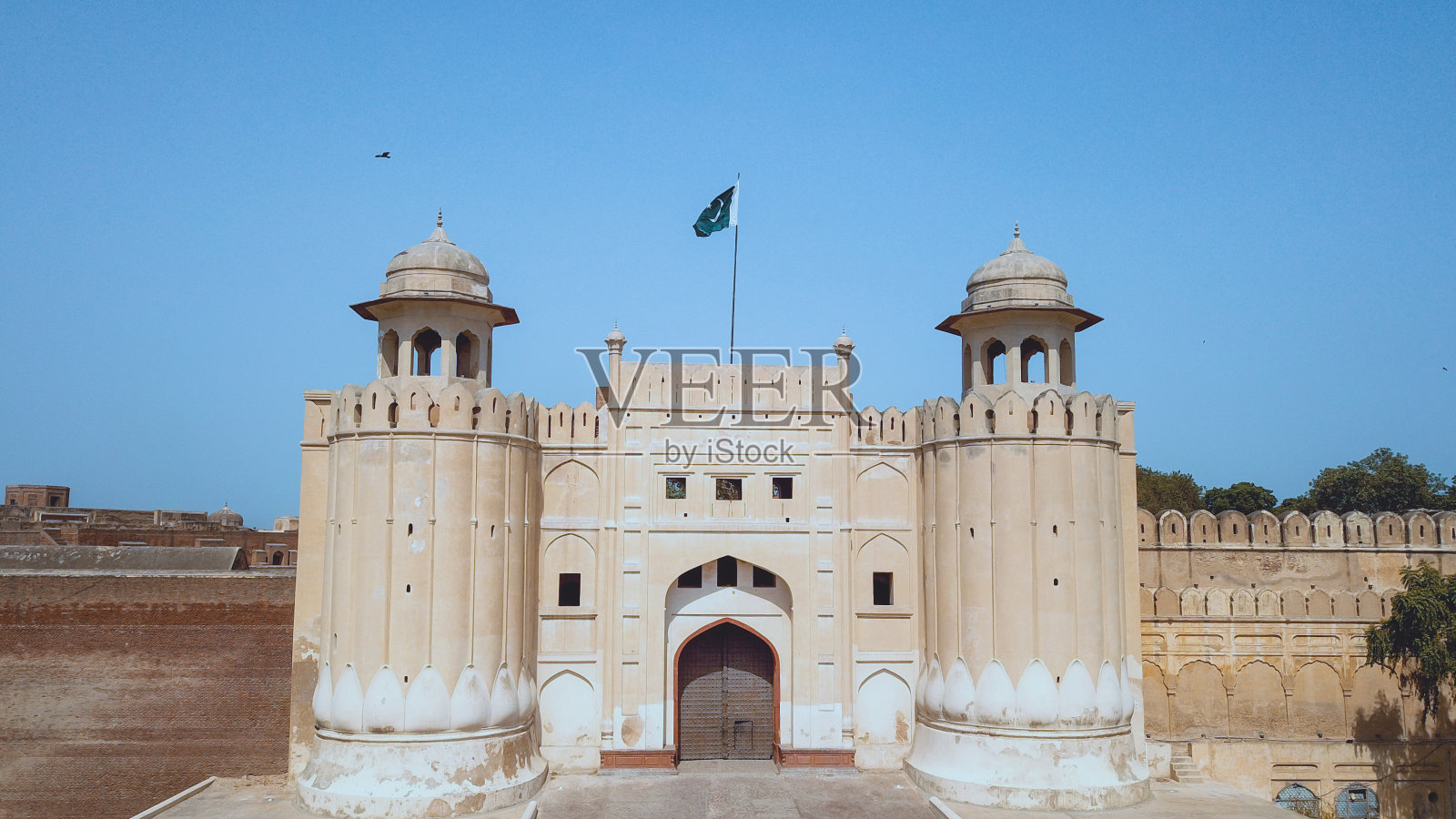 巴基斯坦拉合尔城堡的空中全景照片摄影图片