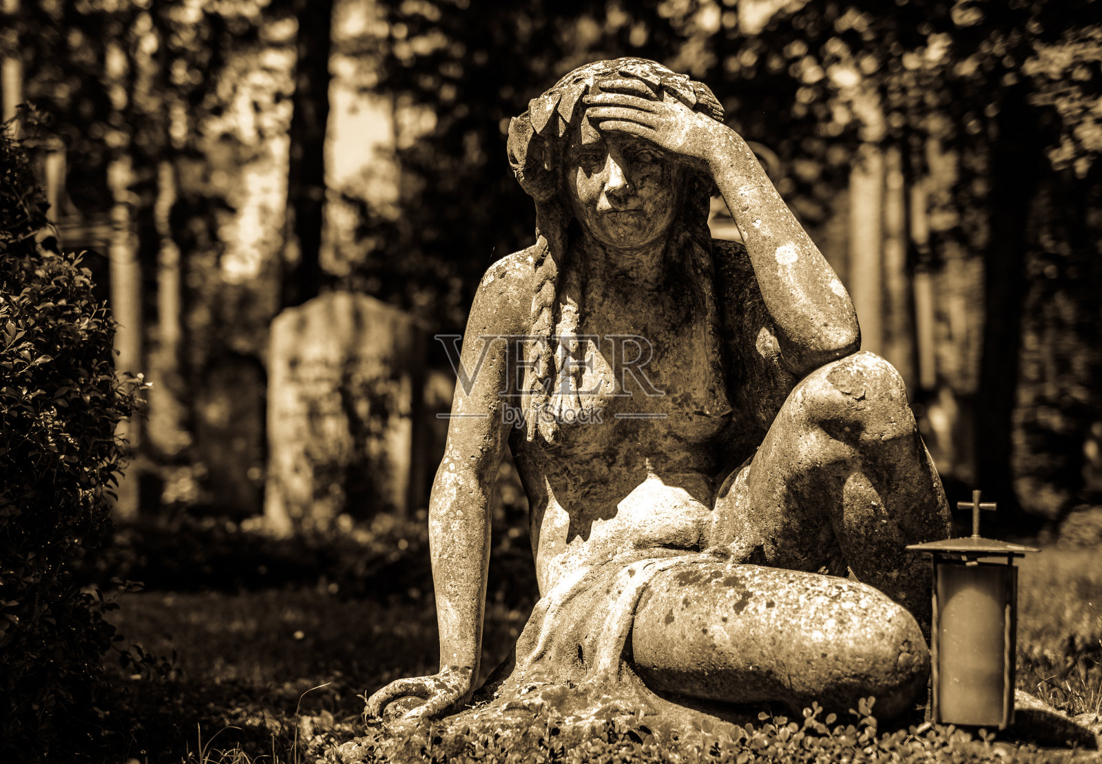 墓地里美丽的历史浮雕照片摄影图片