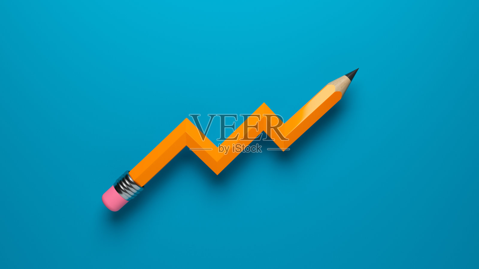 金融arrow-shaped铅笔。照片摄影图片