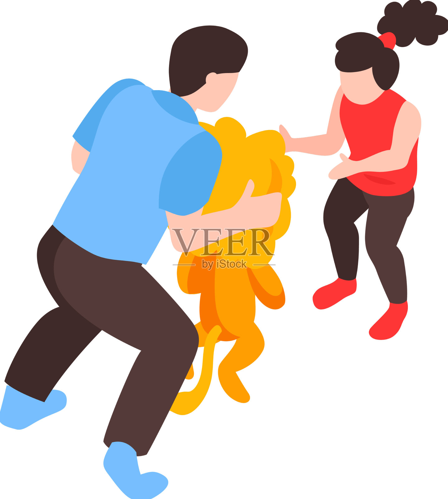 玩具狮子游戏构图设计元素图片