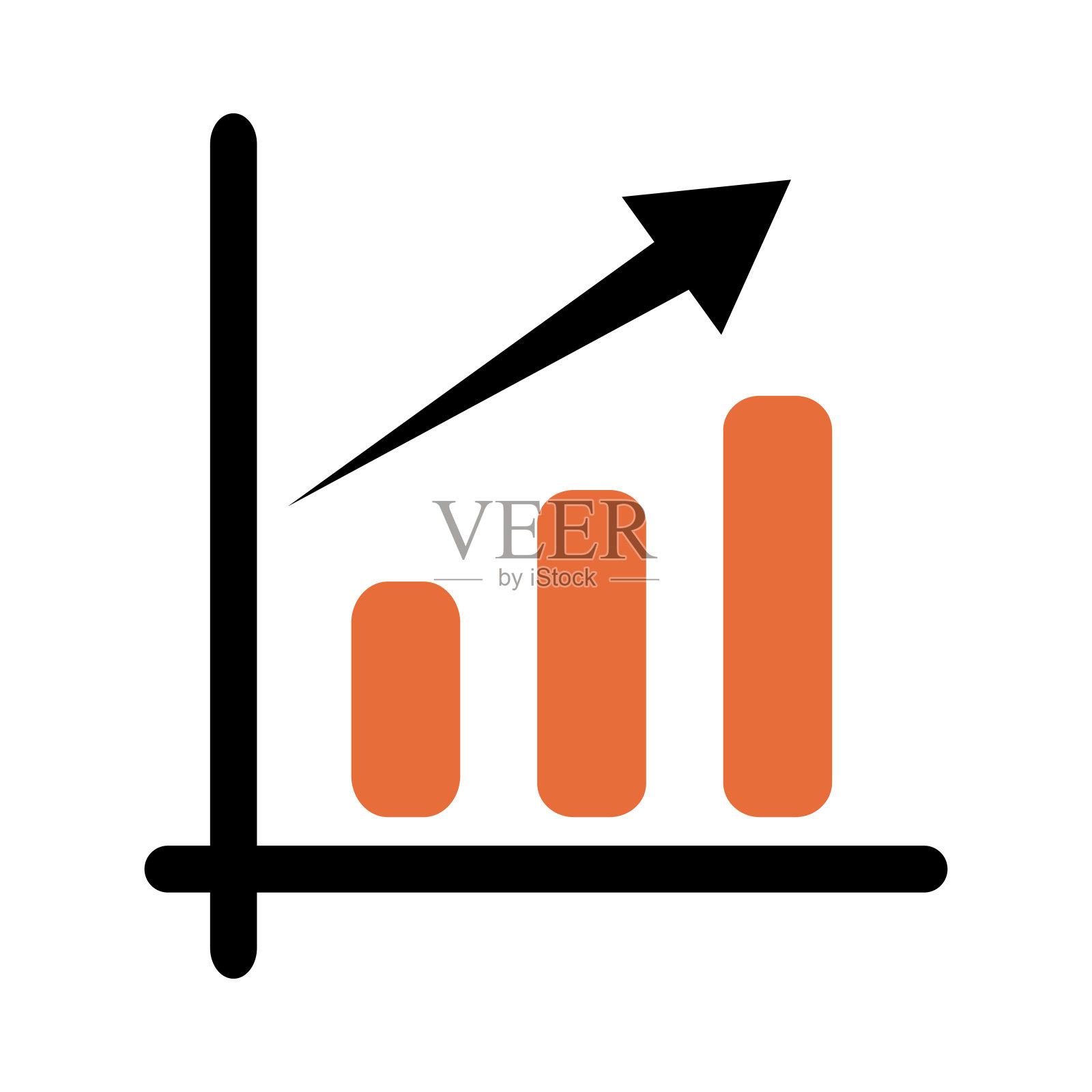 商业和投资条形图。图表。向量。插画图片素材
