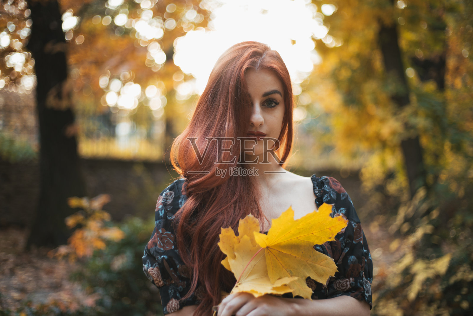 漂亮的女人户外照片摄影图片