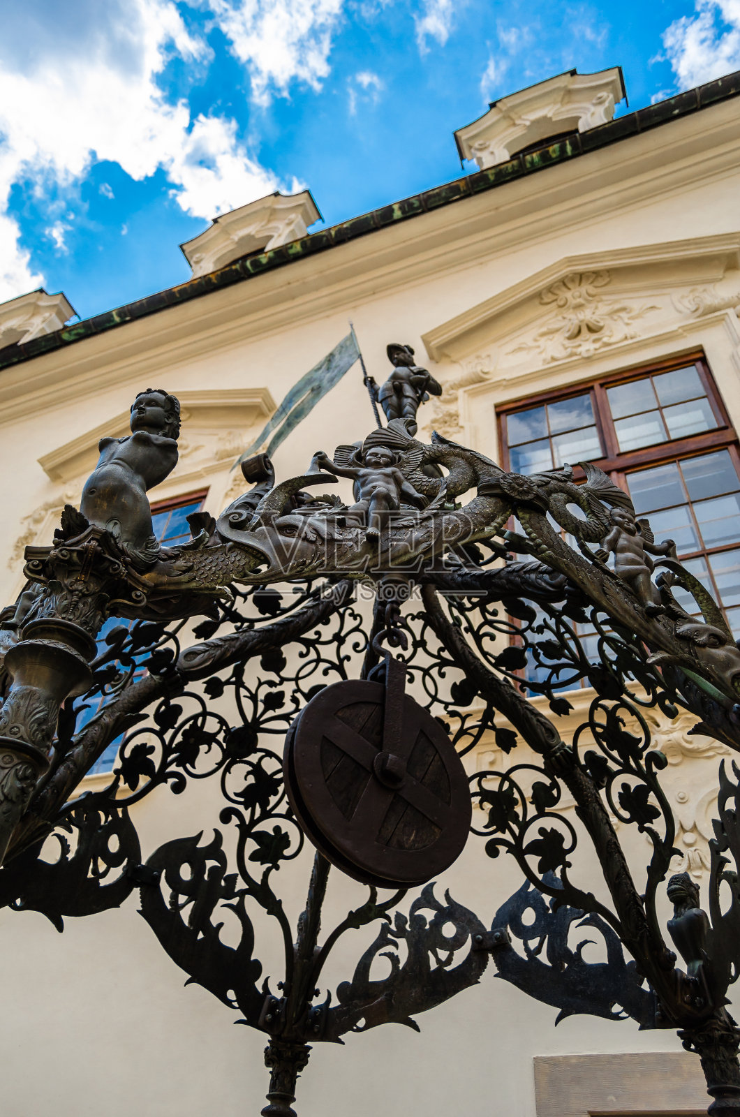 奥地利格拉茨的建筑细节照片摄影图片