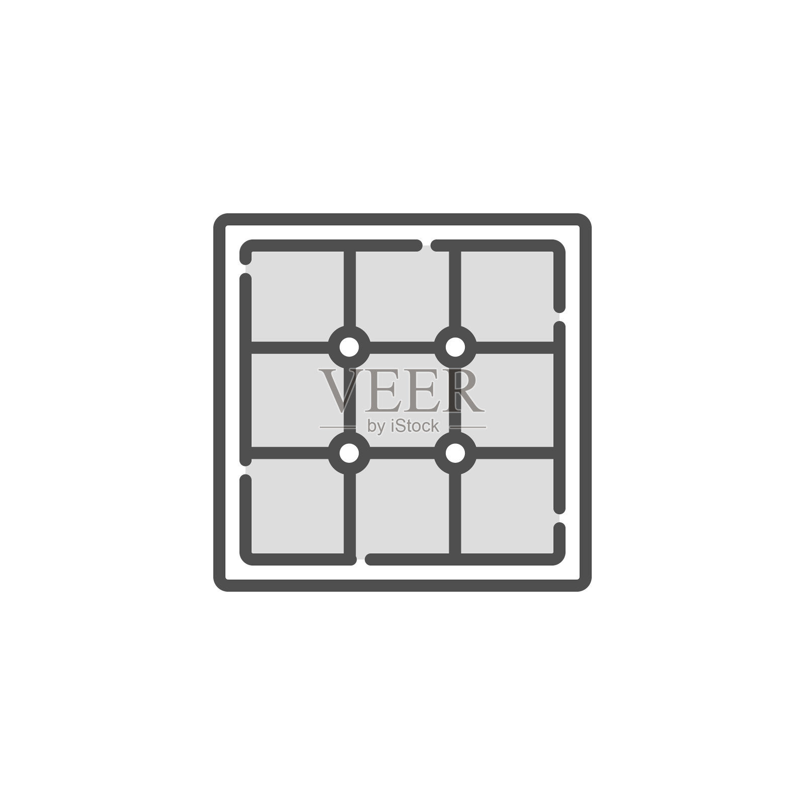 一个简单的太阳能电池板的图标。图标素材