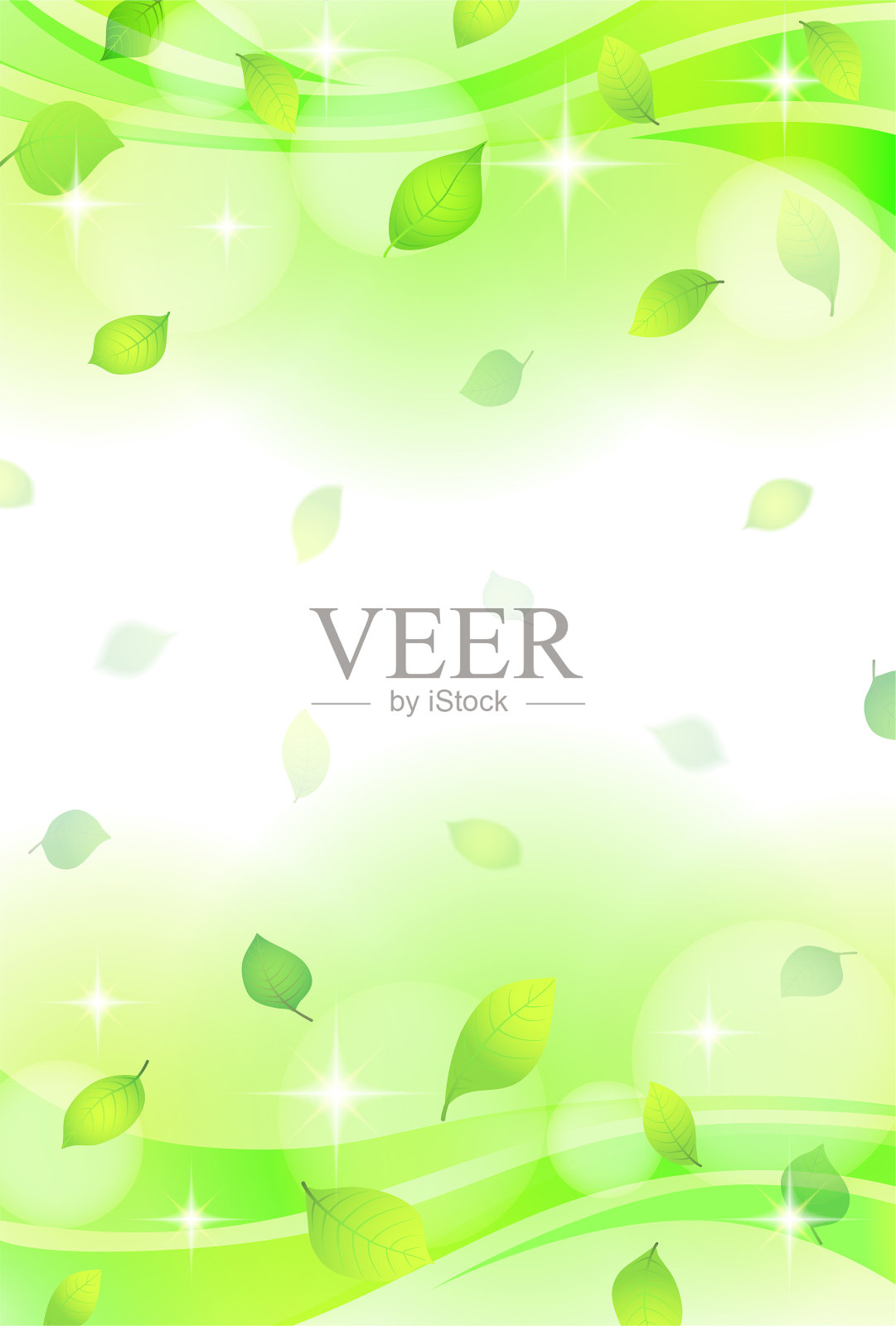 清新的绿色背景材料插画图片素材