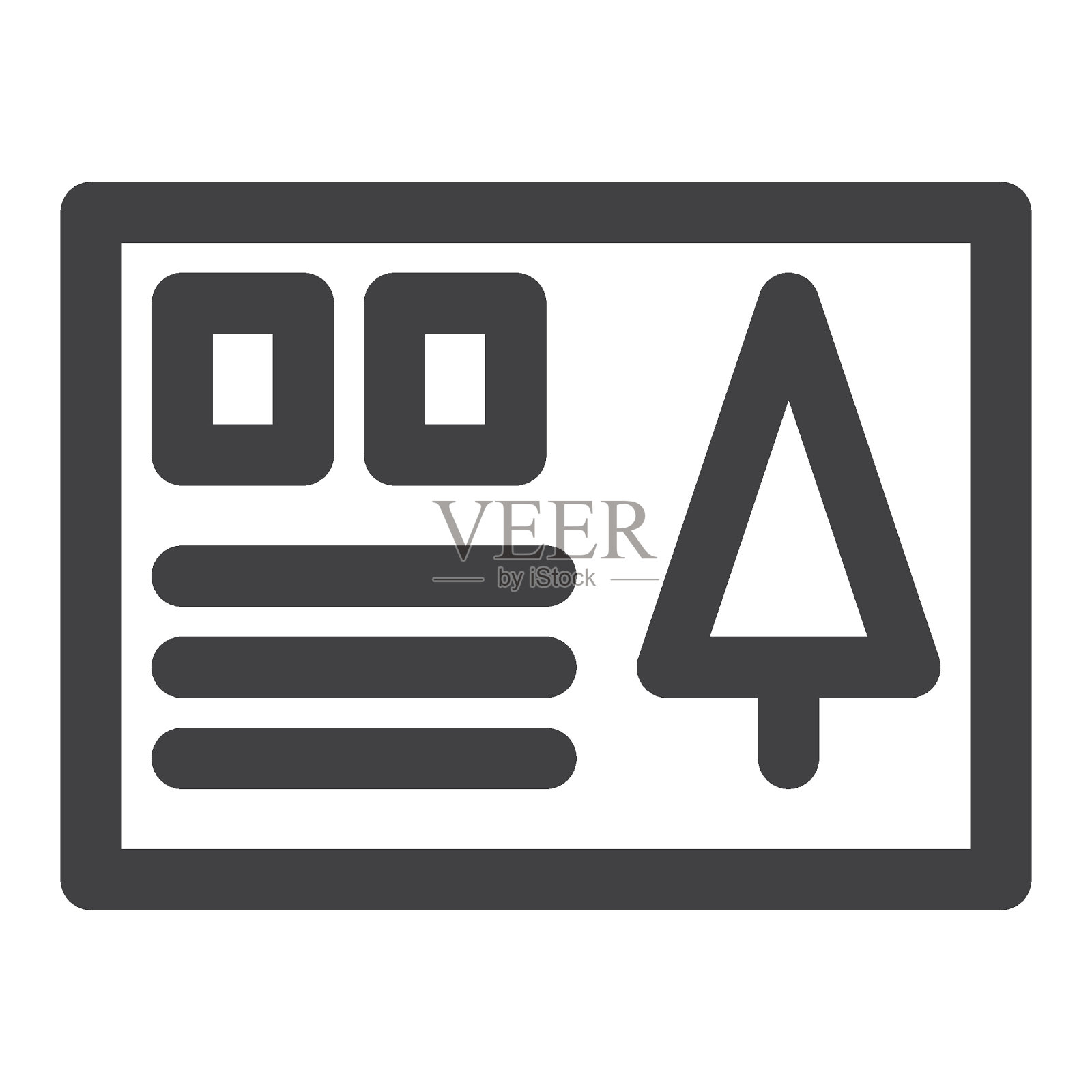 圣诞卡片线图标图标素材