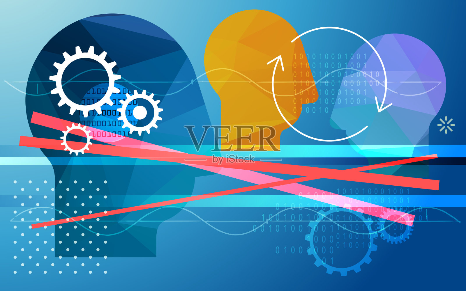 商业计划-团队发展-抽象说明插画图片素材