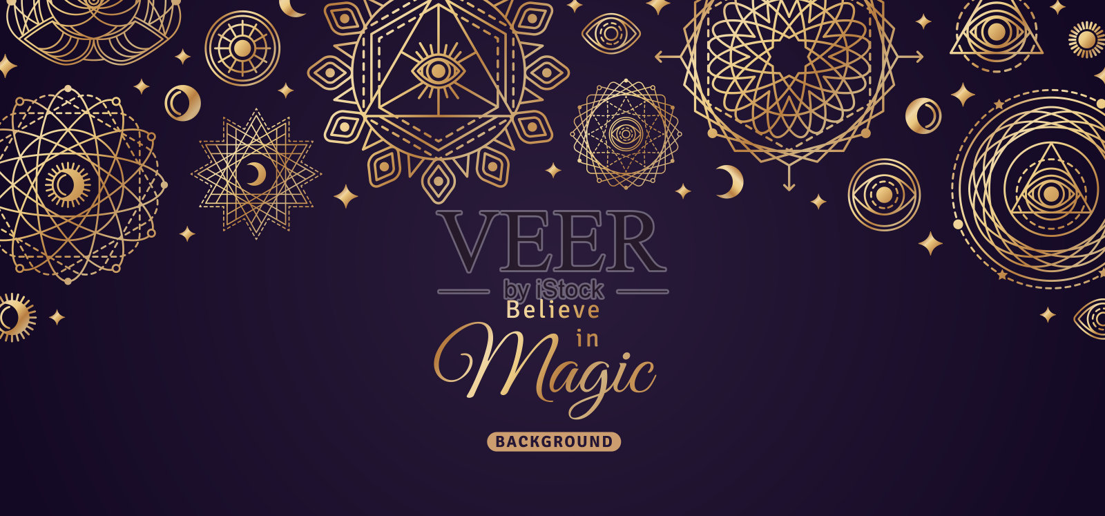 神圣几何形式海报插画图片素材