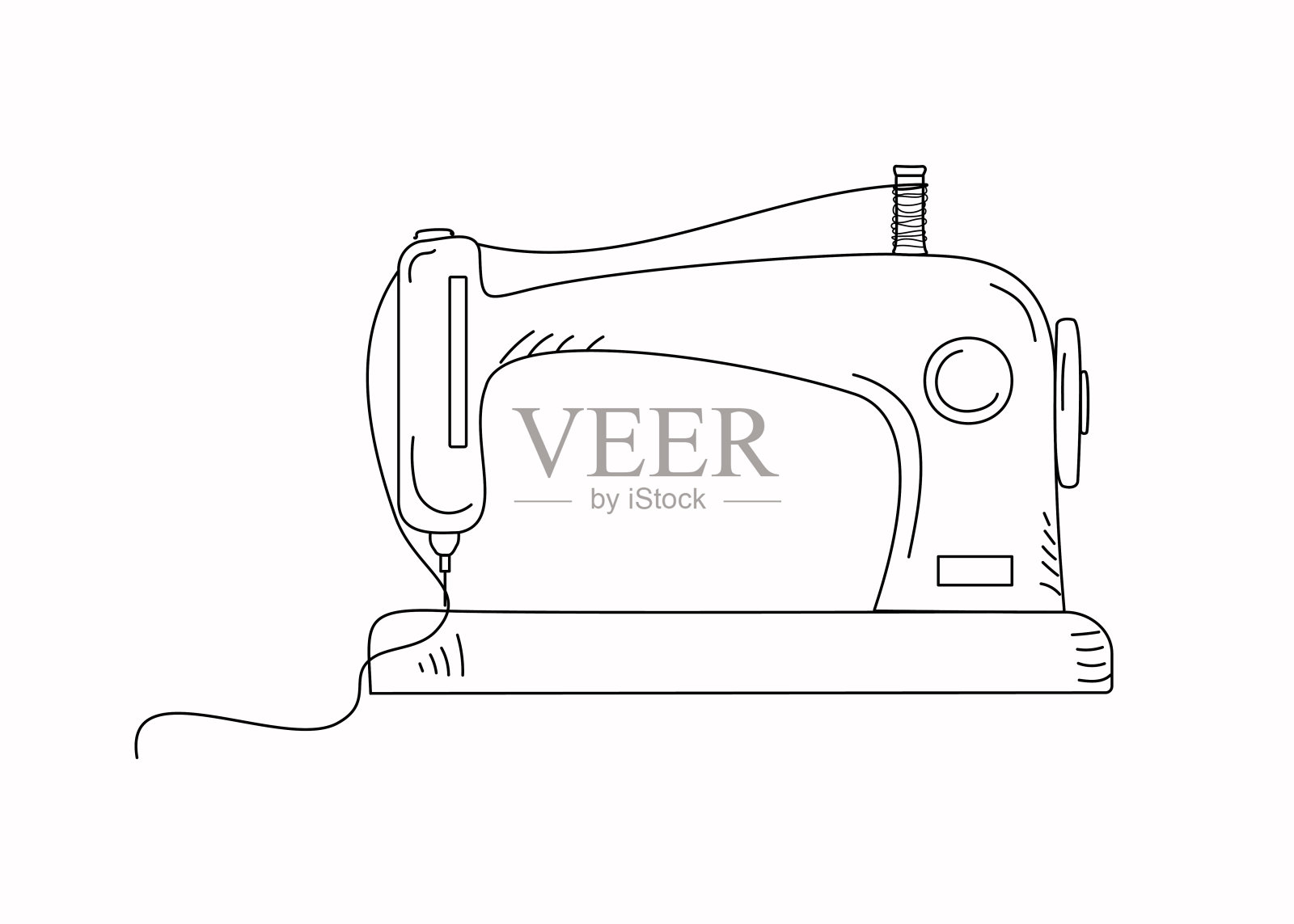 缝纫机图标。插画图片素材