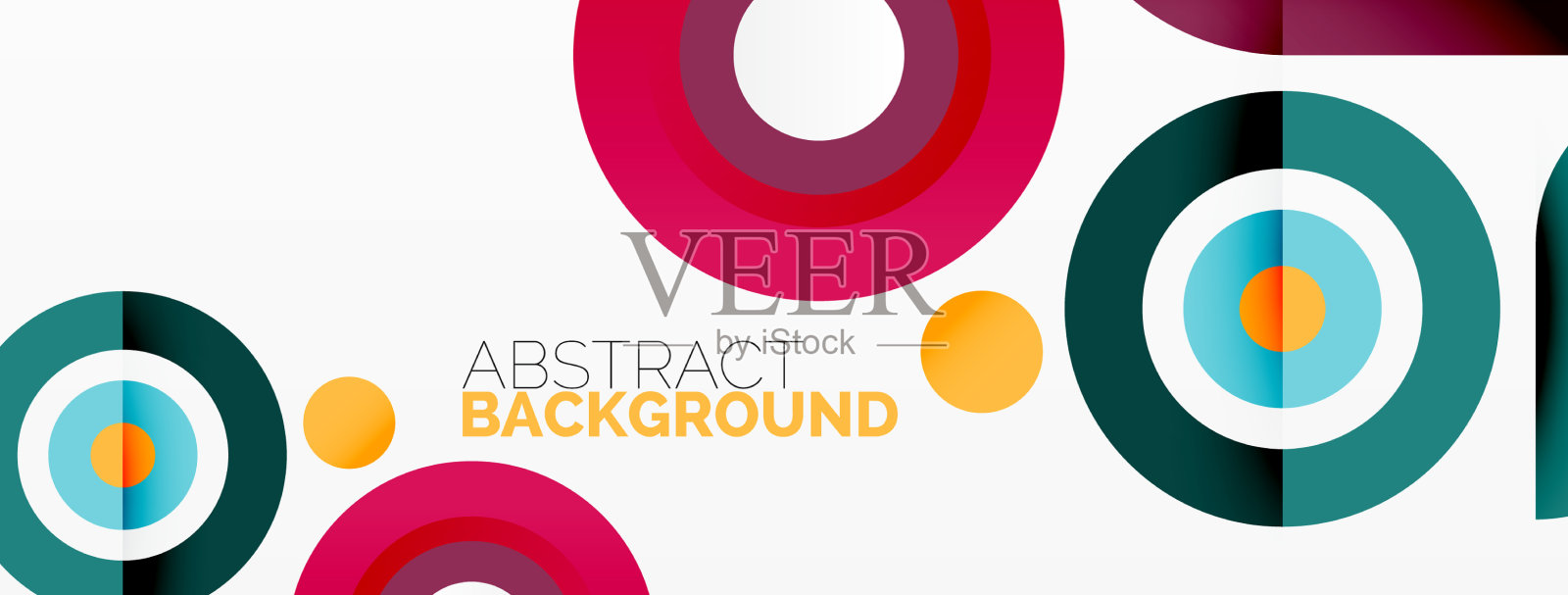 抽象圆形背景极简插画图片素材