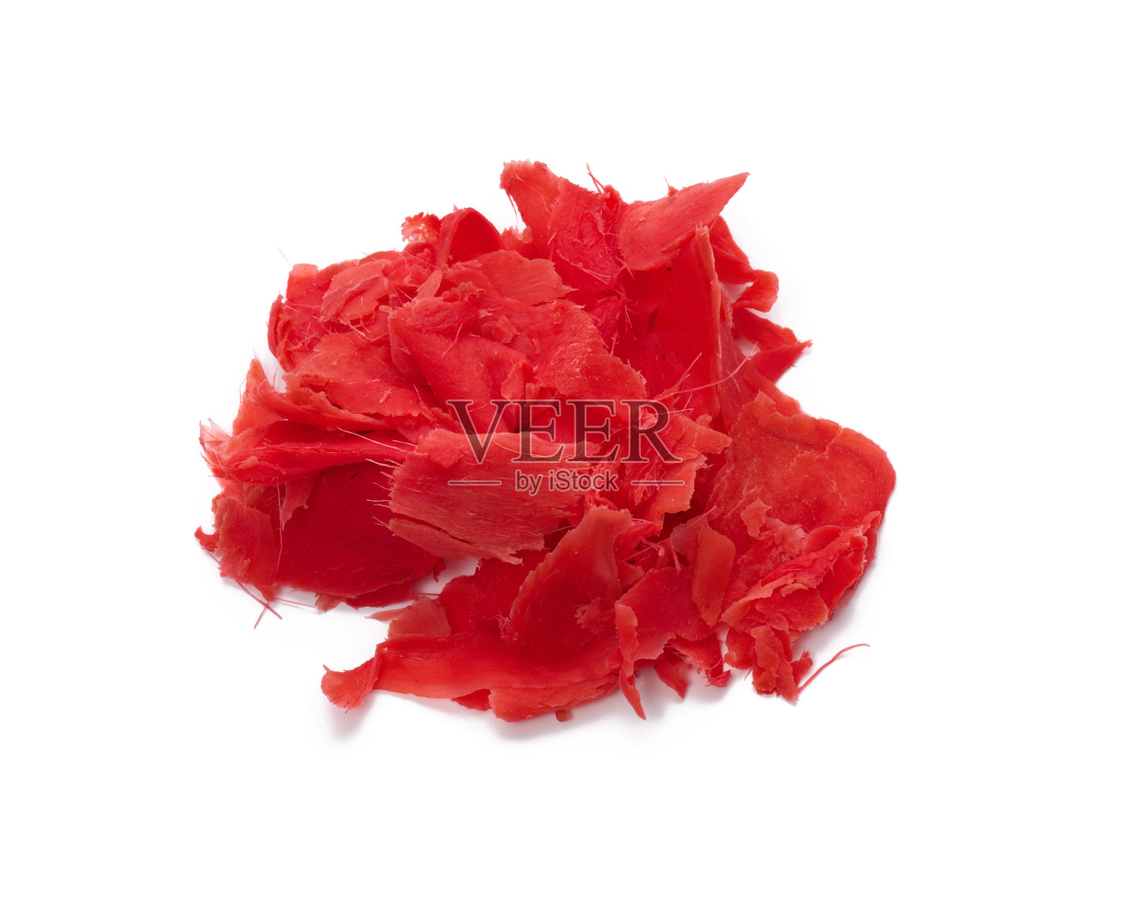 白色背景的腌粉姜照片摄影图片