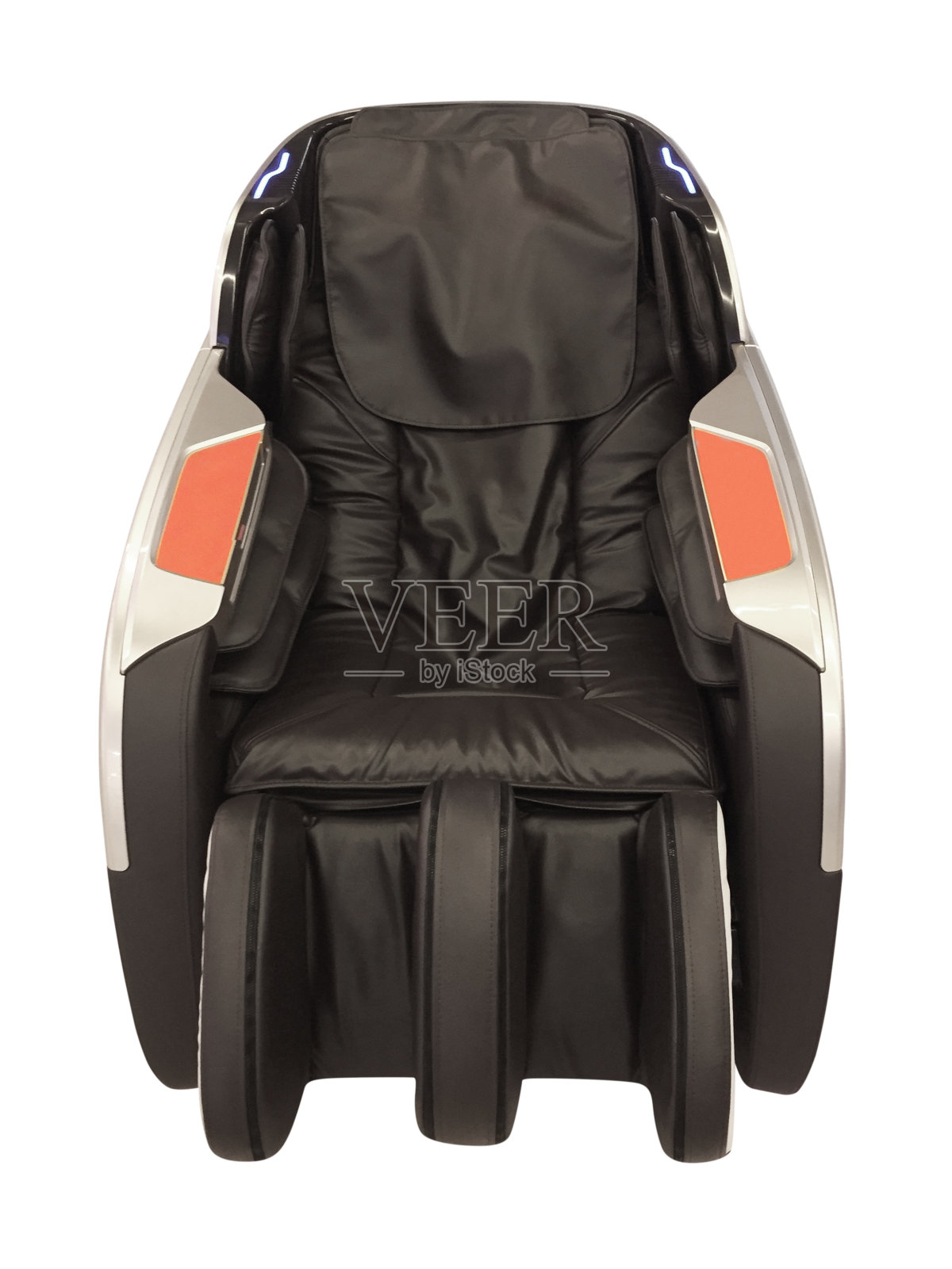 白色背景上隔离的按摩椅(剪切路径)照片摄影图片