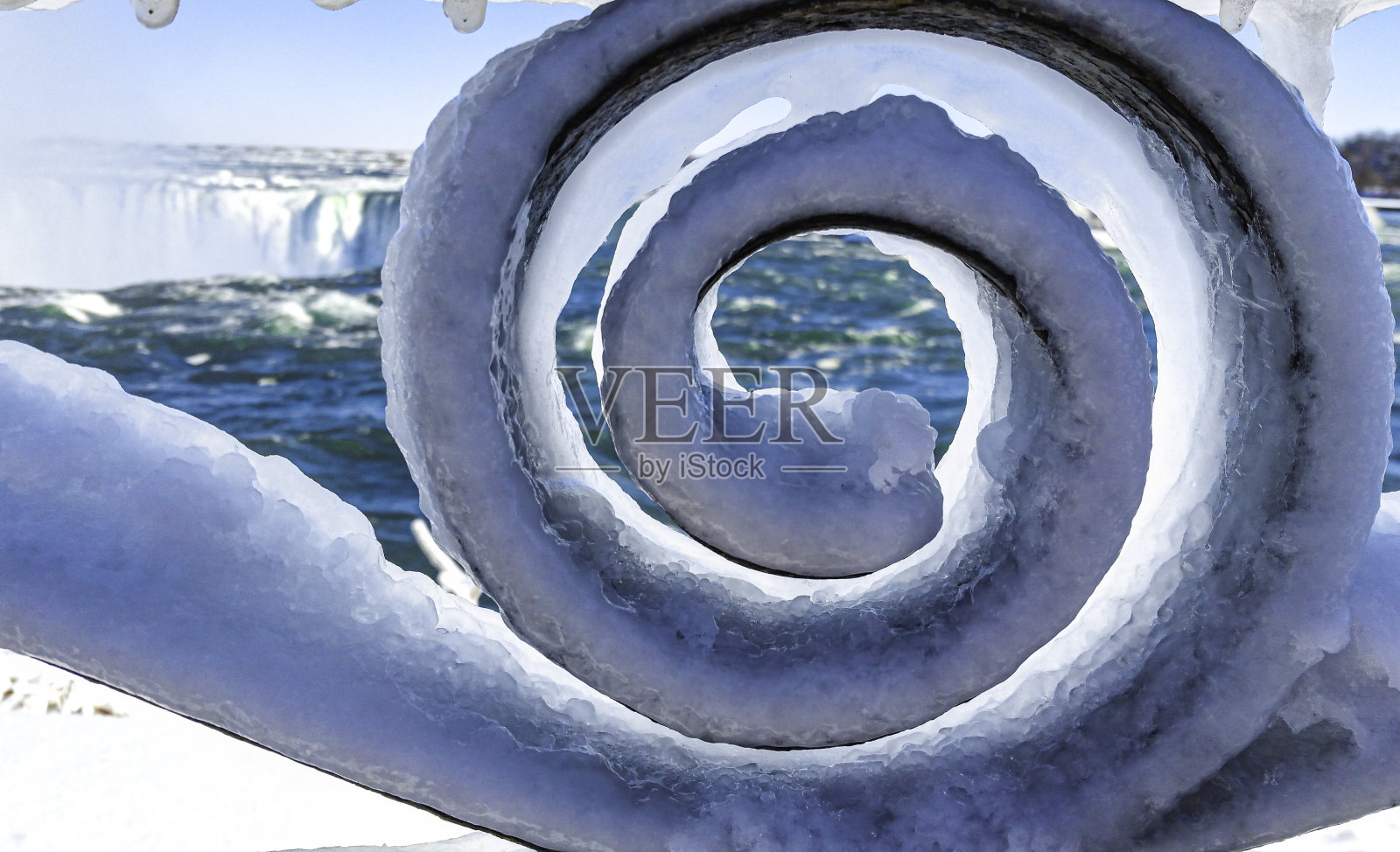 冰冻的尼亚加拉大瀑布照片摄影图片