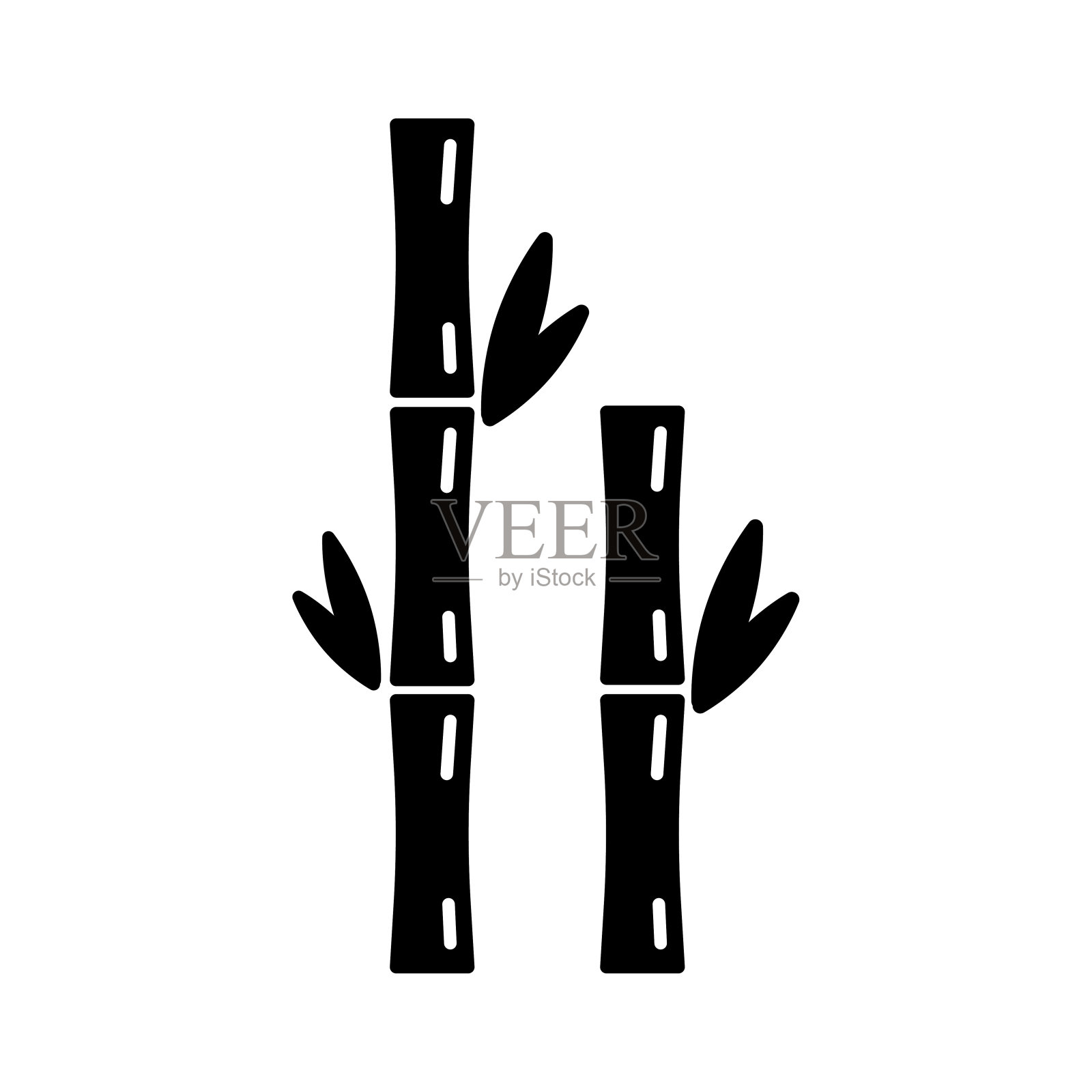 黑色的竹笋。传统的亚洲风格。东方风格。花卉图案。面料质地。矢量插图。股票的形象。插画图片素材