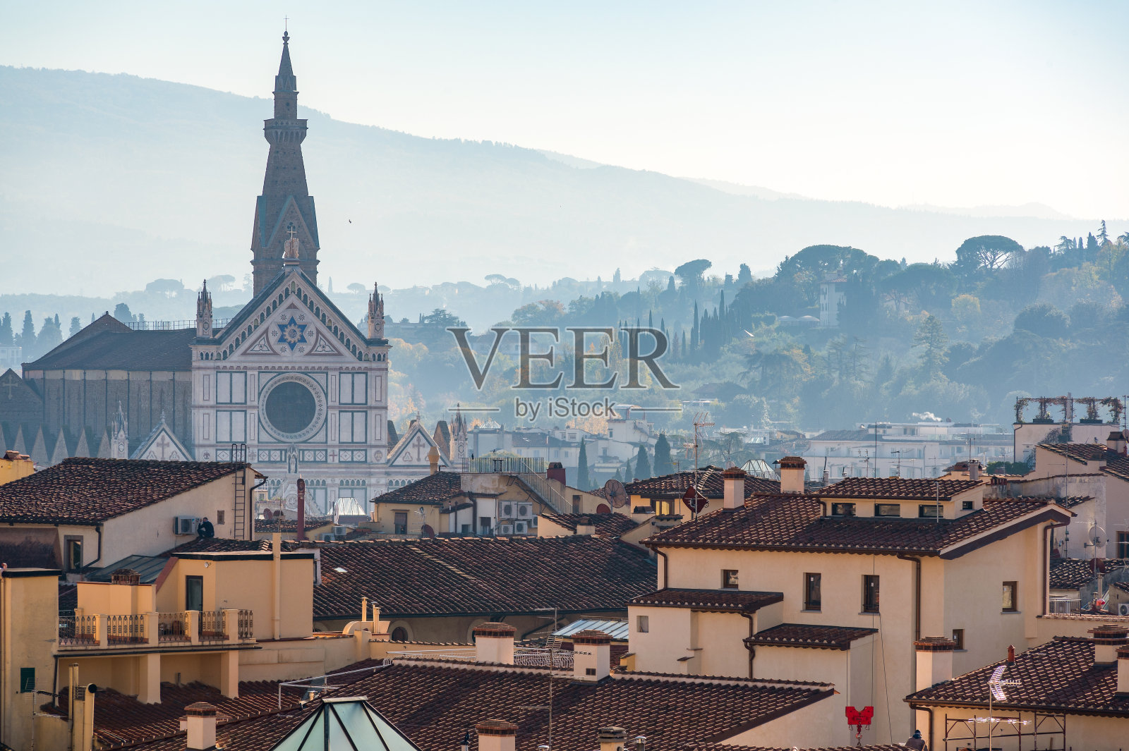 意大利佛罗伦萨鸟瞰图照片摄影图片