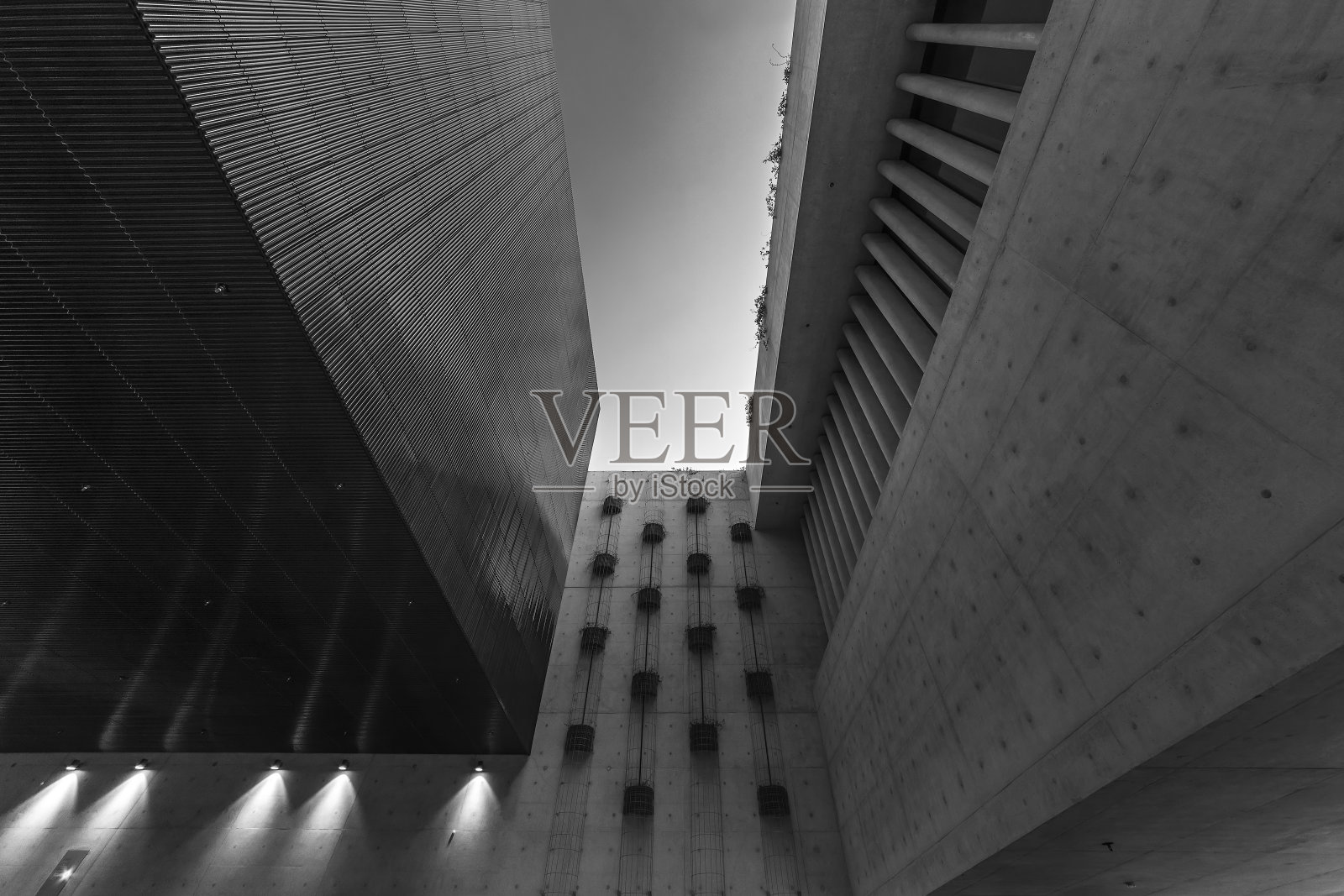 现代建筑的外观。构建抽象的背景照片摄影图片