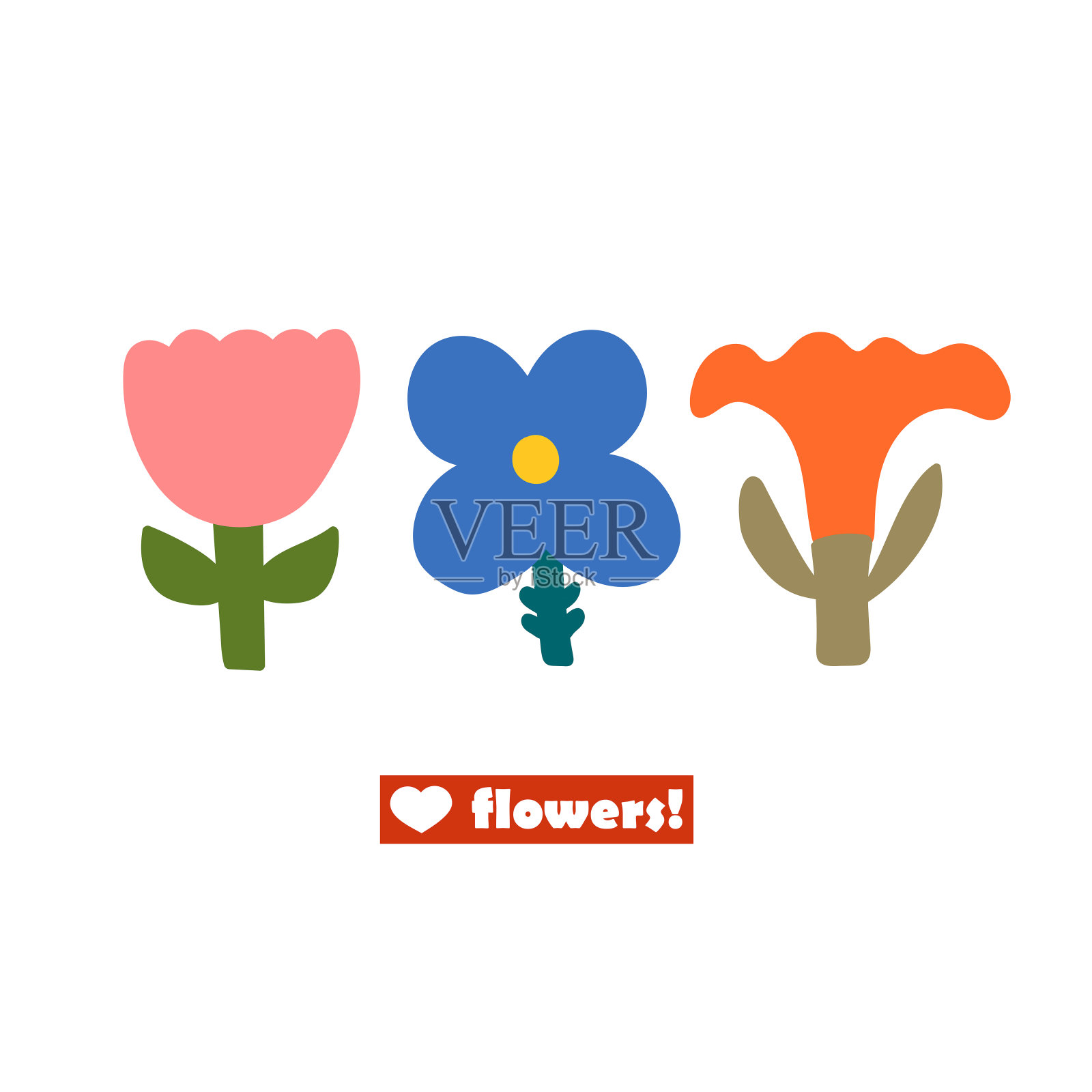 春天报春花。插画图片素材