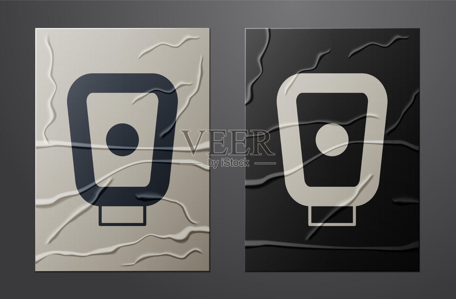 白拳训练爪子图标孤立上插画图片素材