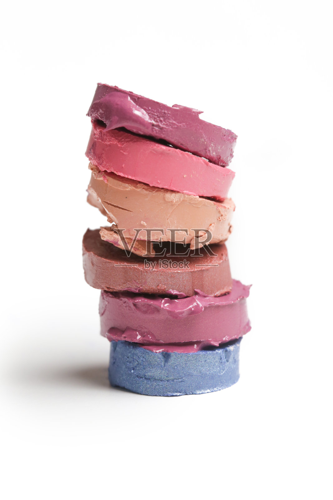 唇膏在白色背景上孤立的切割照片摄影图片