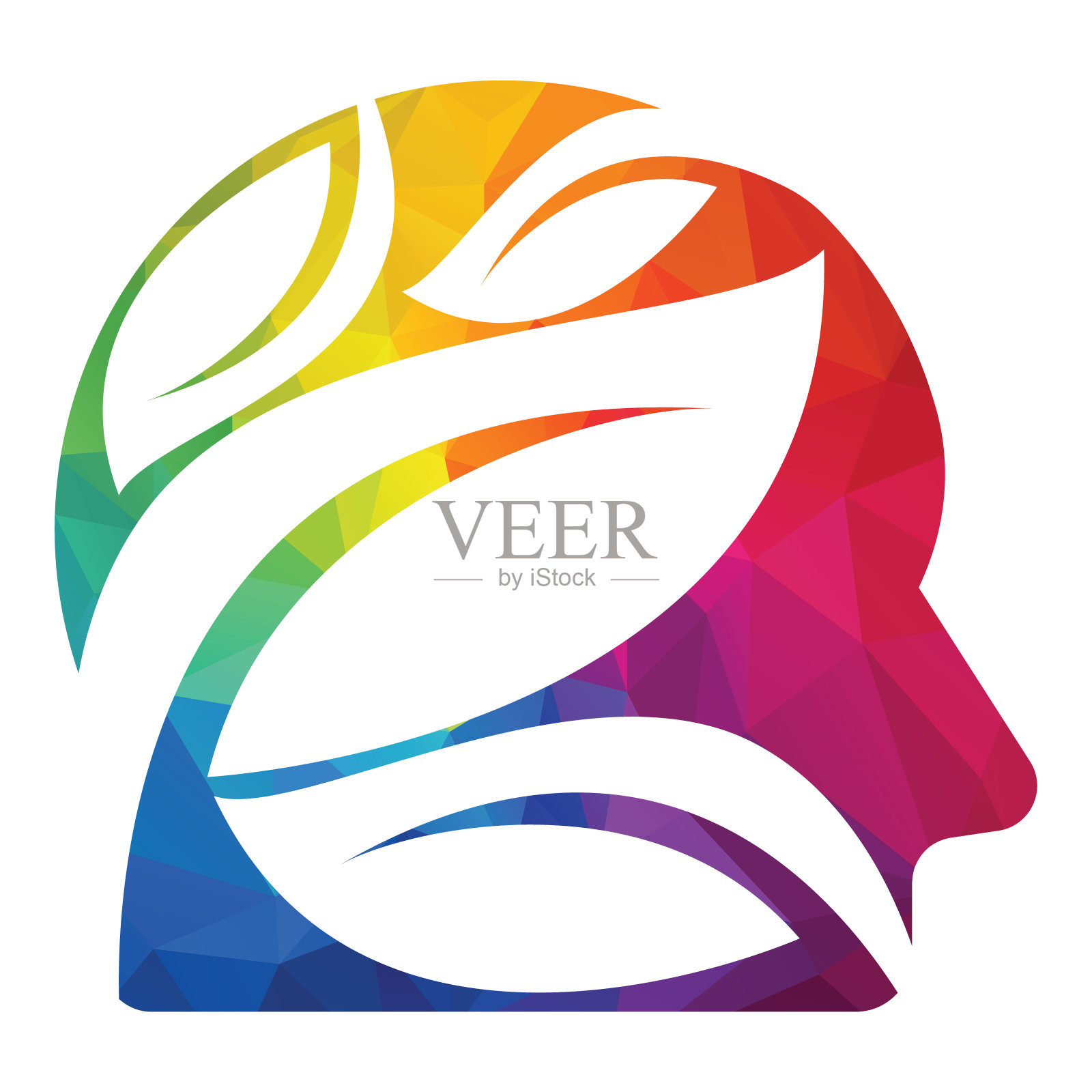 人的头部留下标志插图。插画图片素材