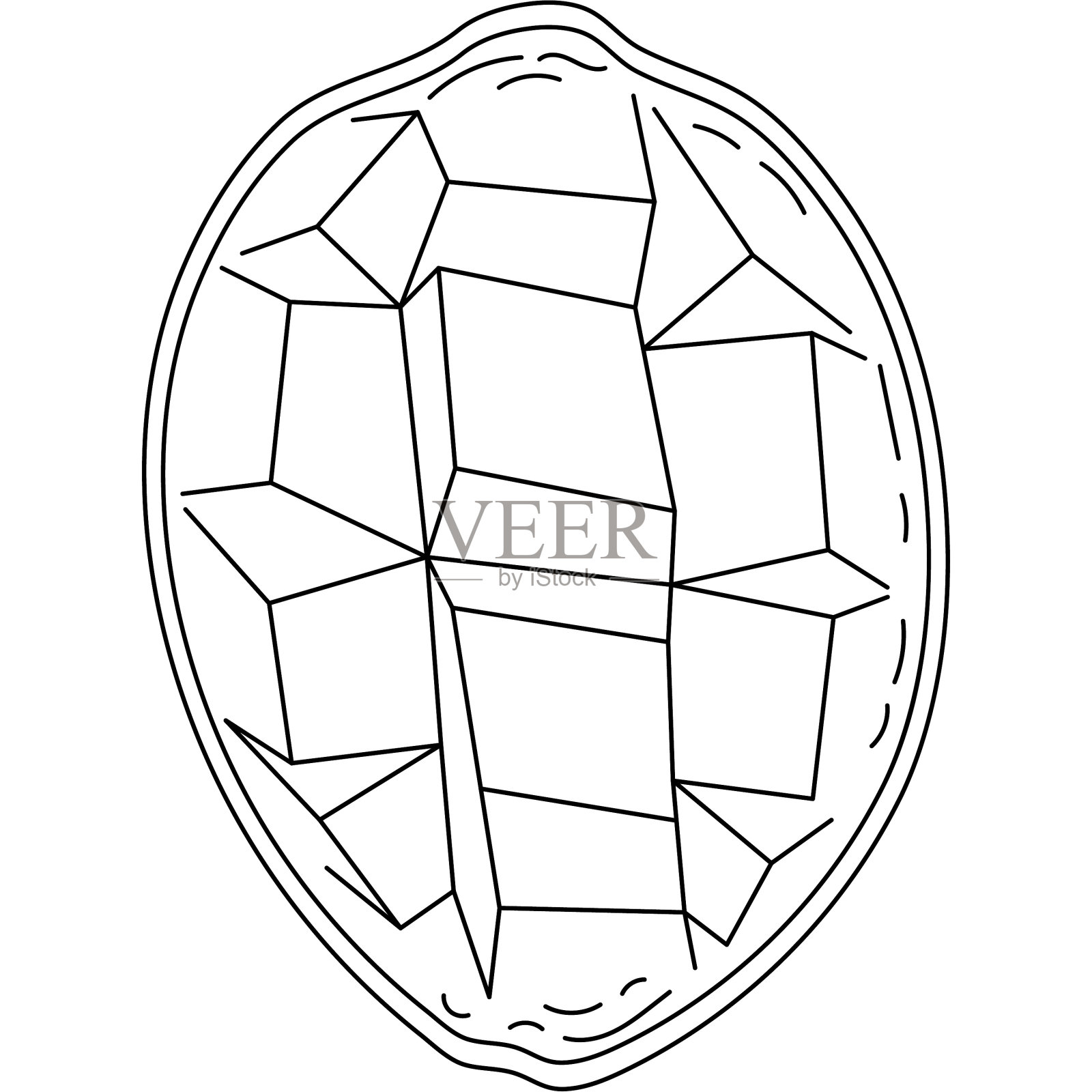 水果和蔬菜行图标。时尚风格的标志包。轮廓标志热带食物。芒果插画图片素材