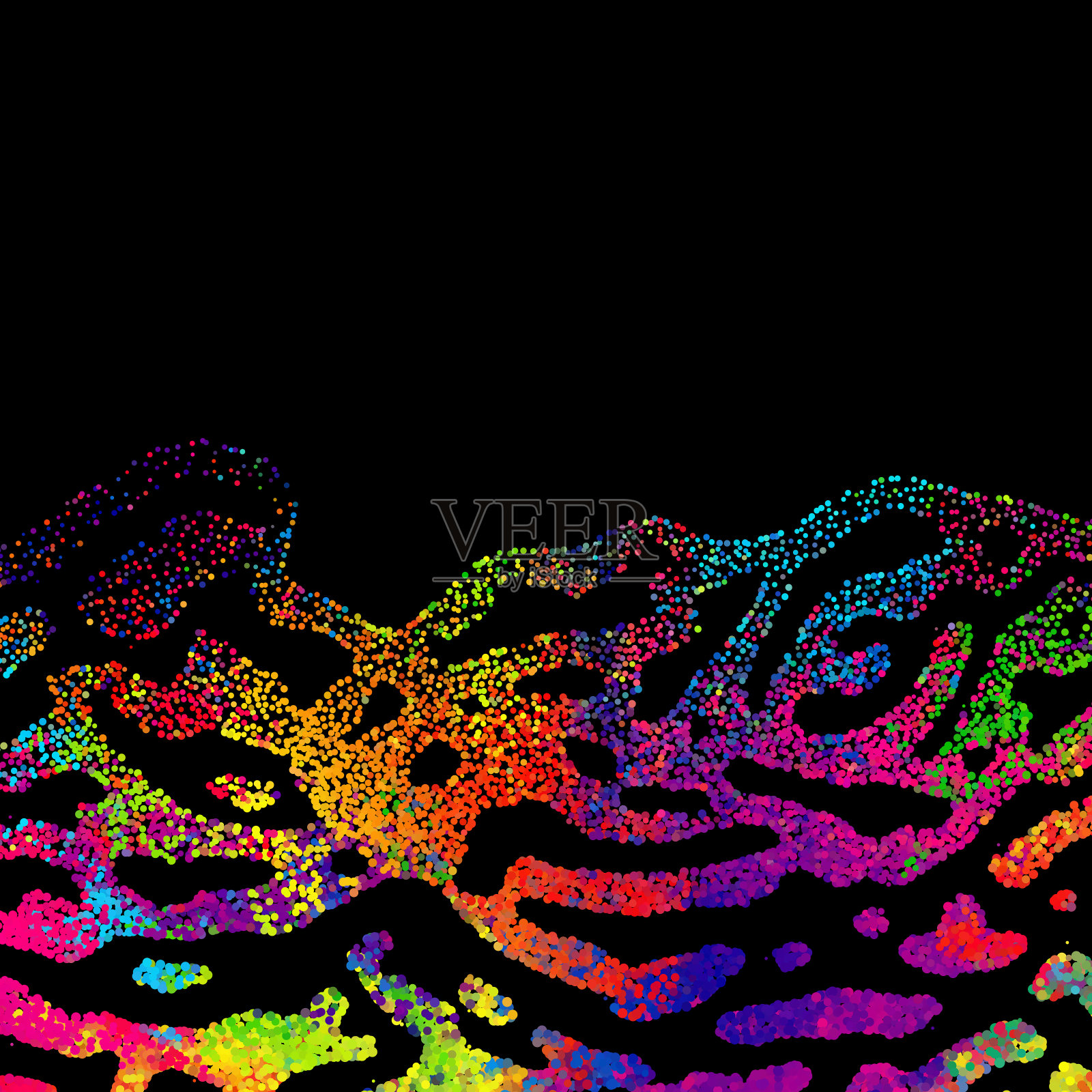 现代风格的明亮抽象形象。插画图片素材