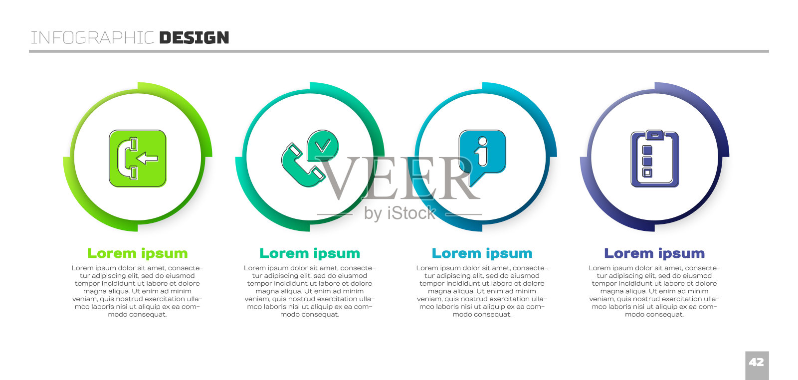 设置来电电话，电话听筒，信息和在线测验，测试，调查。业务信息模板。向量设计模板素材