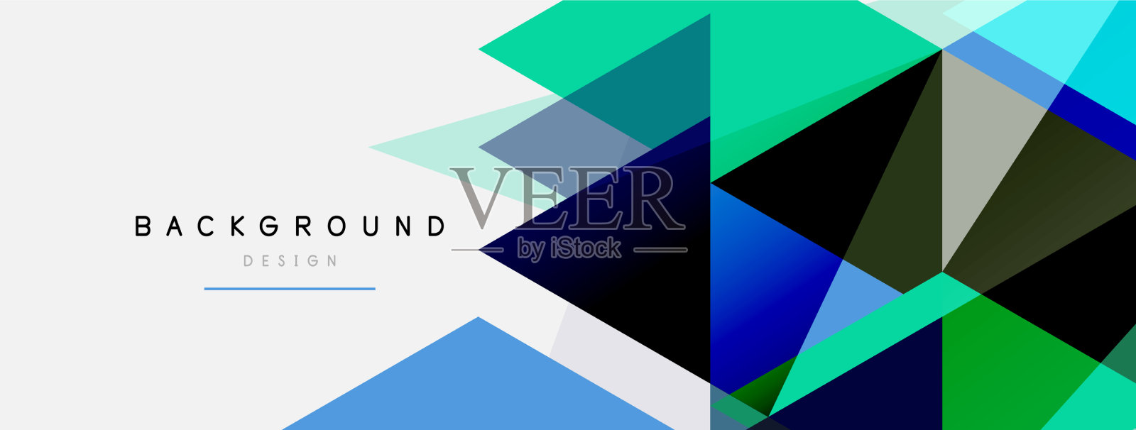 彩色三角形构成几何抽象插画图片素材