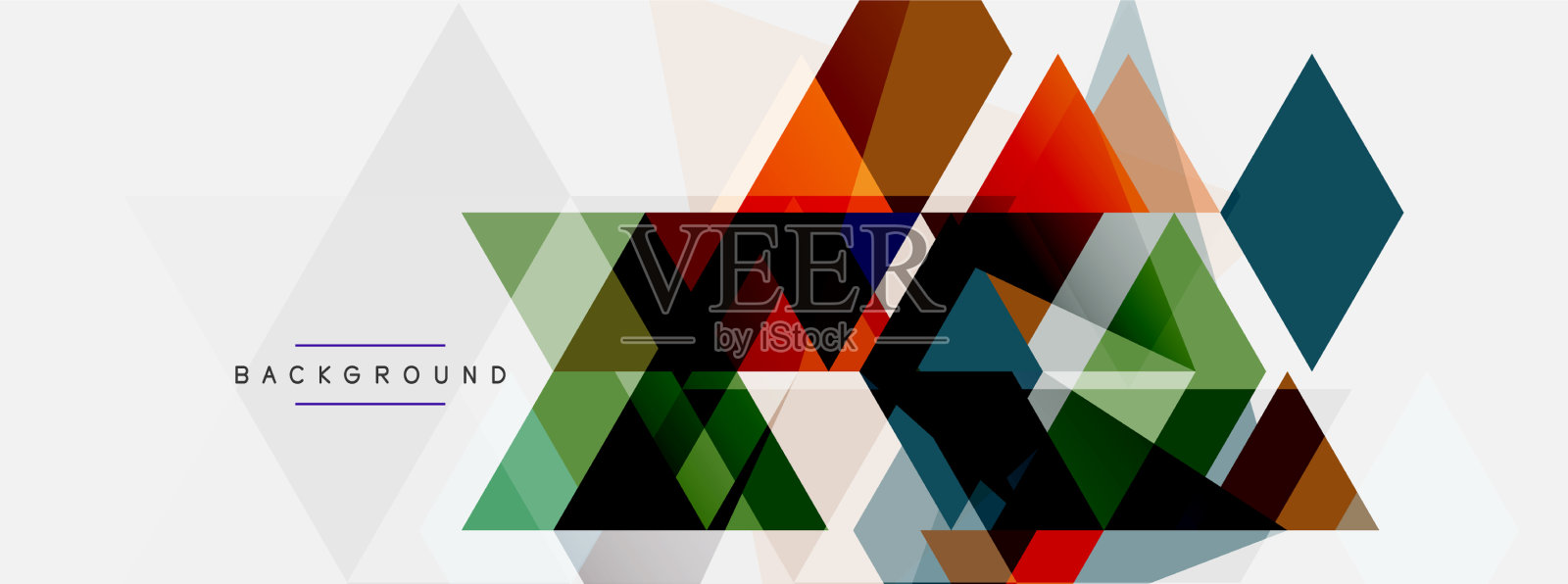 彩色三角形构成几何抽象插画图片素材