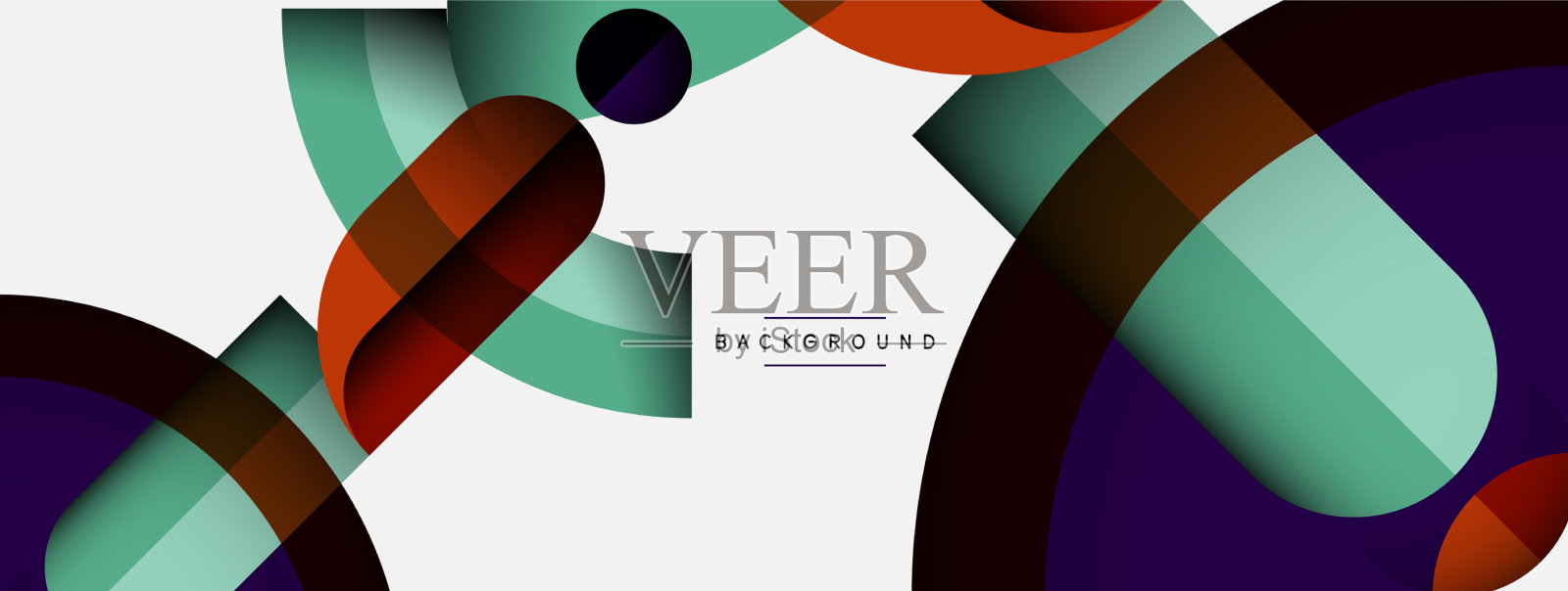 时尚的形状，颜色，最小的设计组成插画图片素材