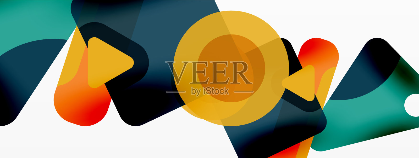 原始的几何形状-直线三角形插画图片素材