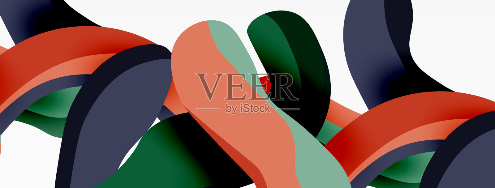 创意几何壁纸飞溅液体波插画图片素材