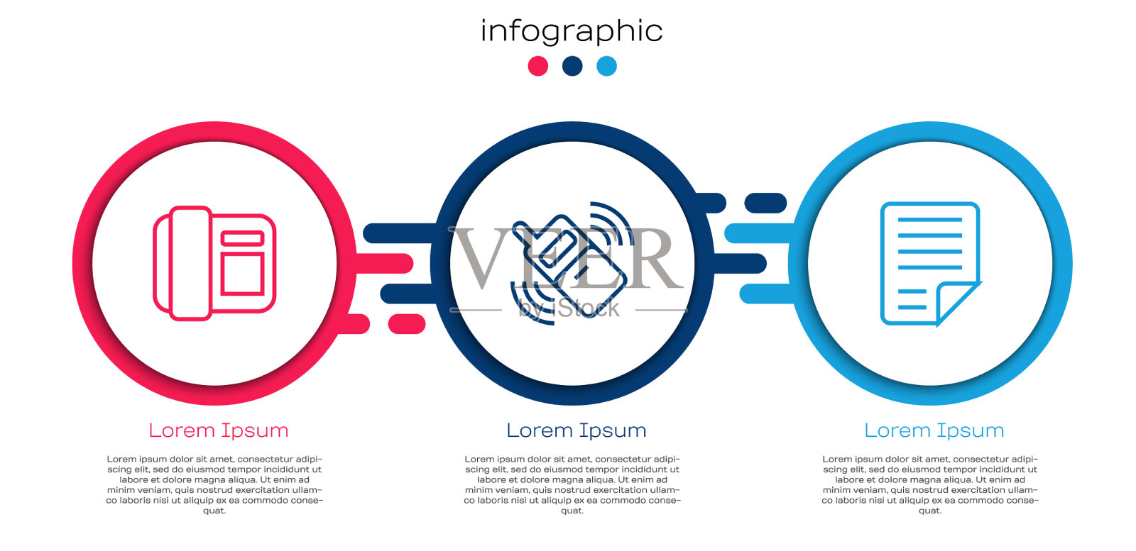设置线路电话、手机、手机和文件插画图片素材