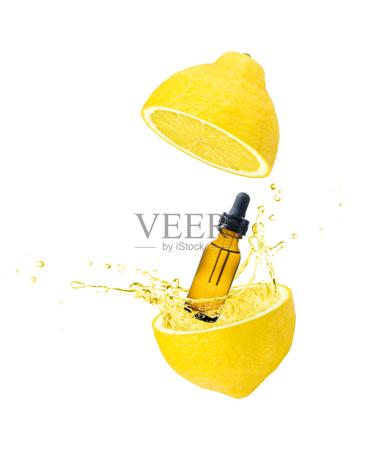 柠檬精油照片摄影图片