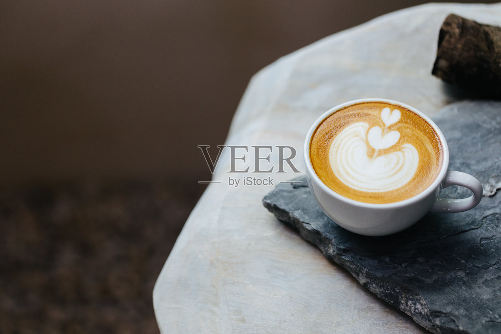 大理石咖啡。照片摄影图片