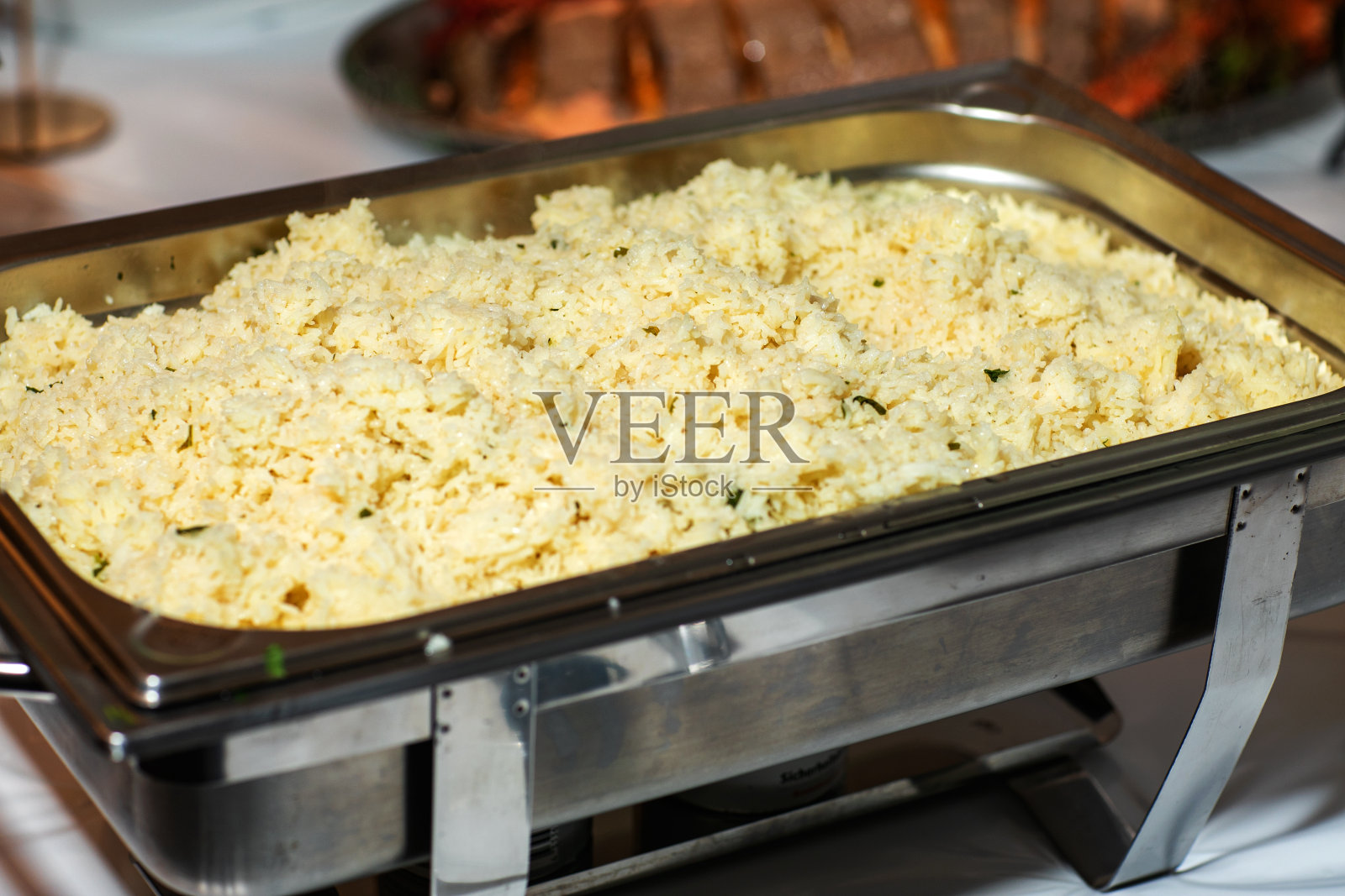 白米饭在碗里，食物的概念照片摄影图片