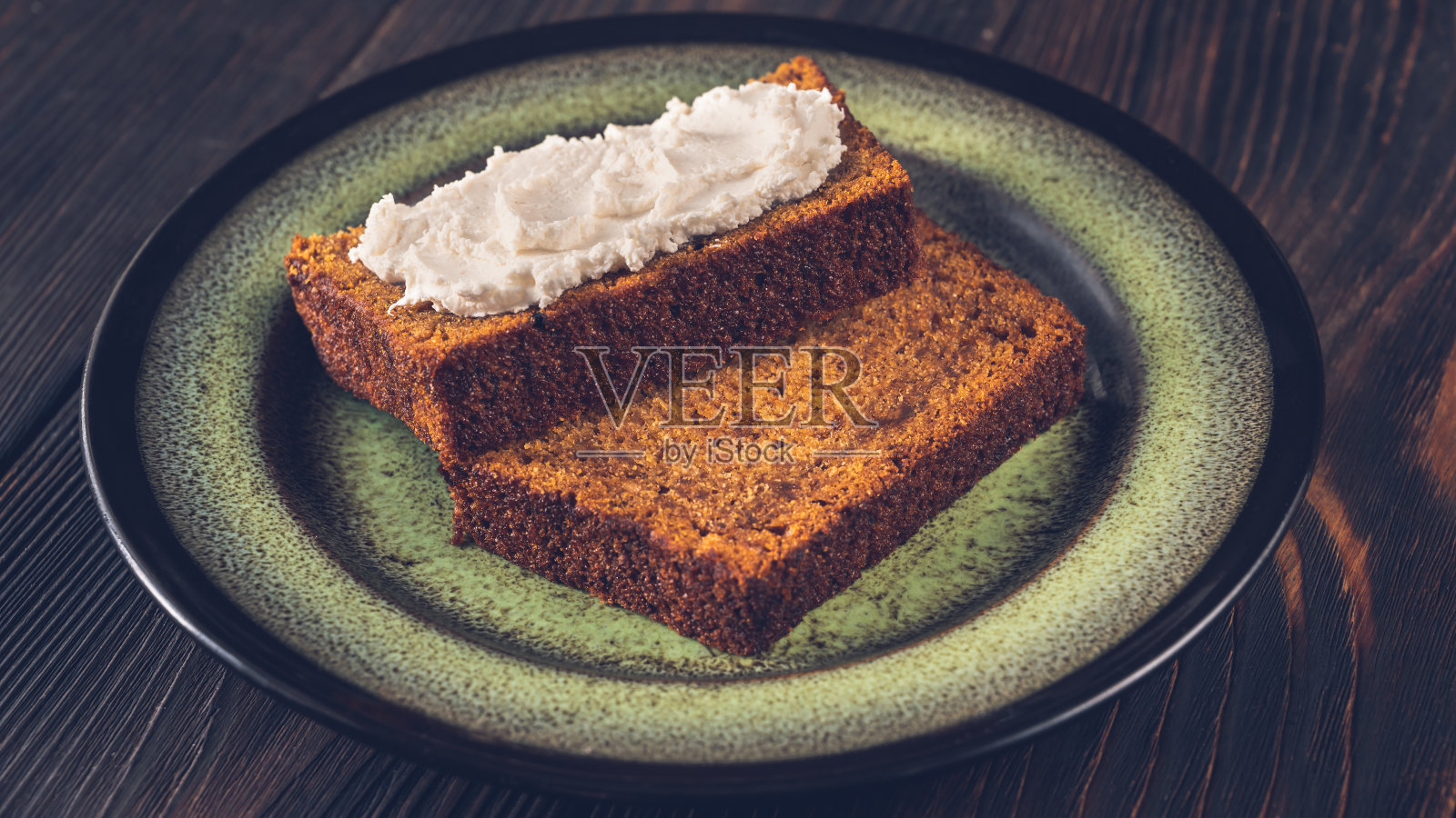 奶油芝士南瓜面包照片摄影图片