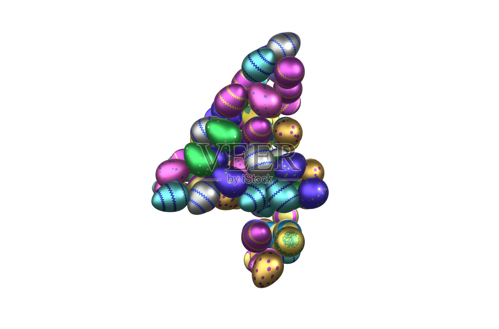 闪亮的复活节彩蛋主题字体4号照片摄影图片