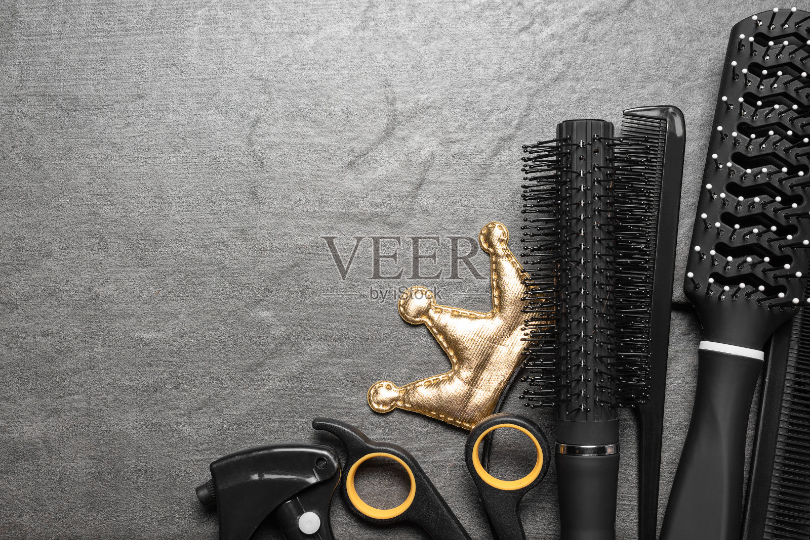 Vip美发沙龙概念。照片摄影图片