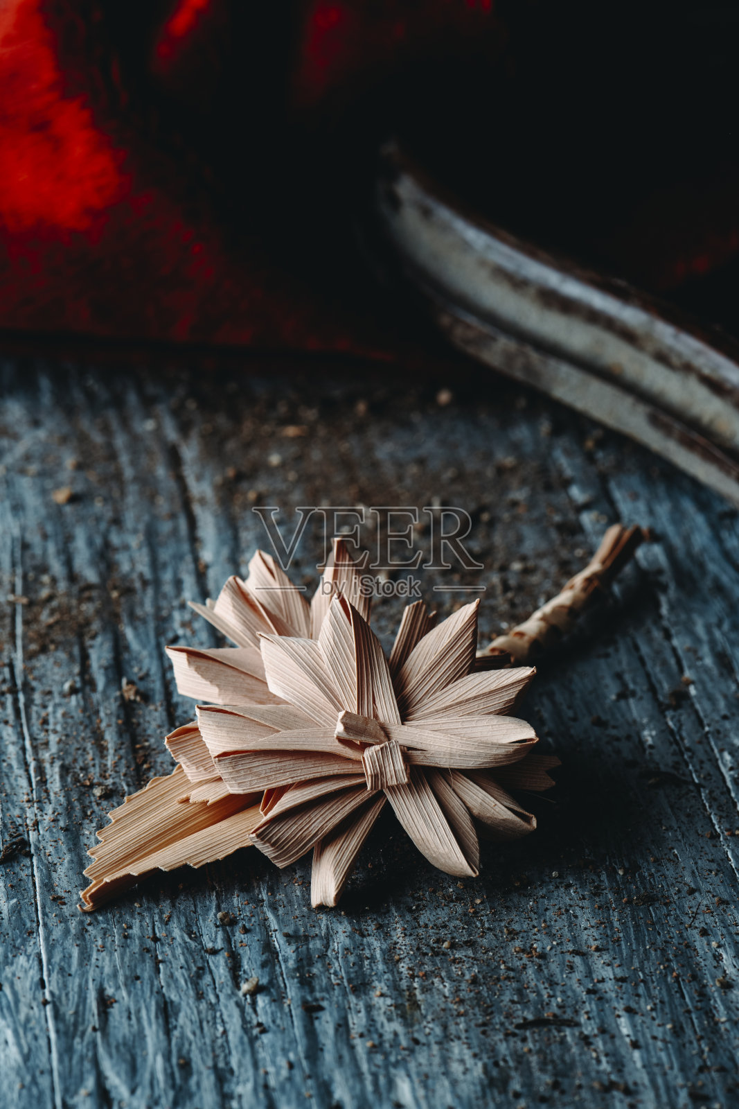 编织棕榈叶的棕枝主日，典型的西班牙照片摄影图片