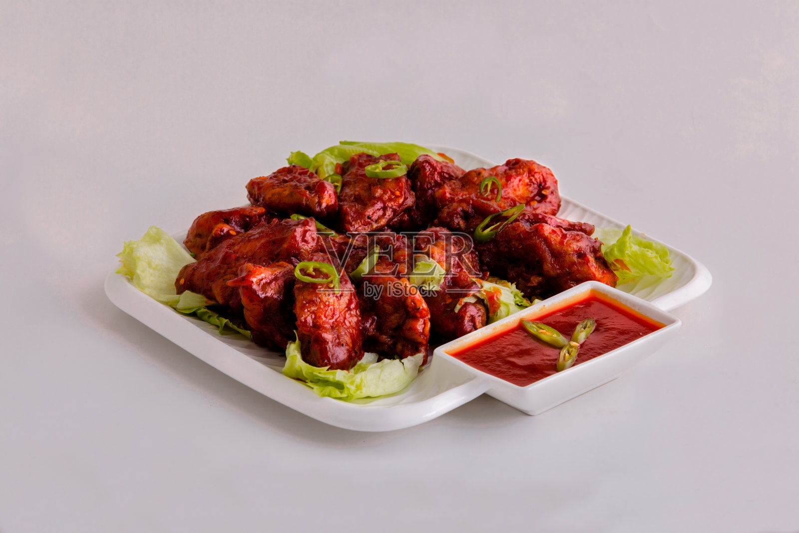 布法罗辣鸡翅照片摄影图片