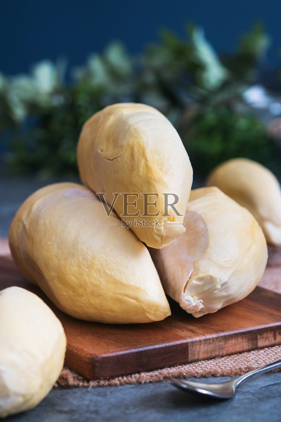 新鲜成熟的黄色果肉的特写照片摄影图片