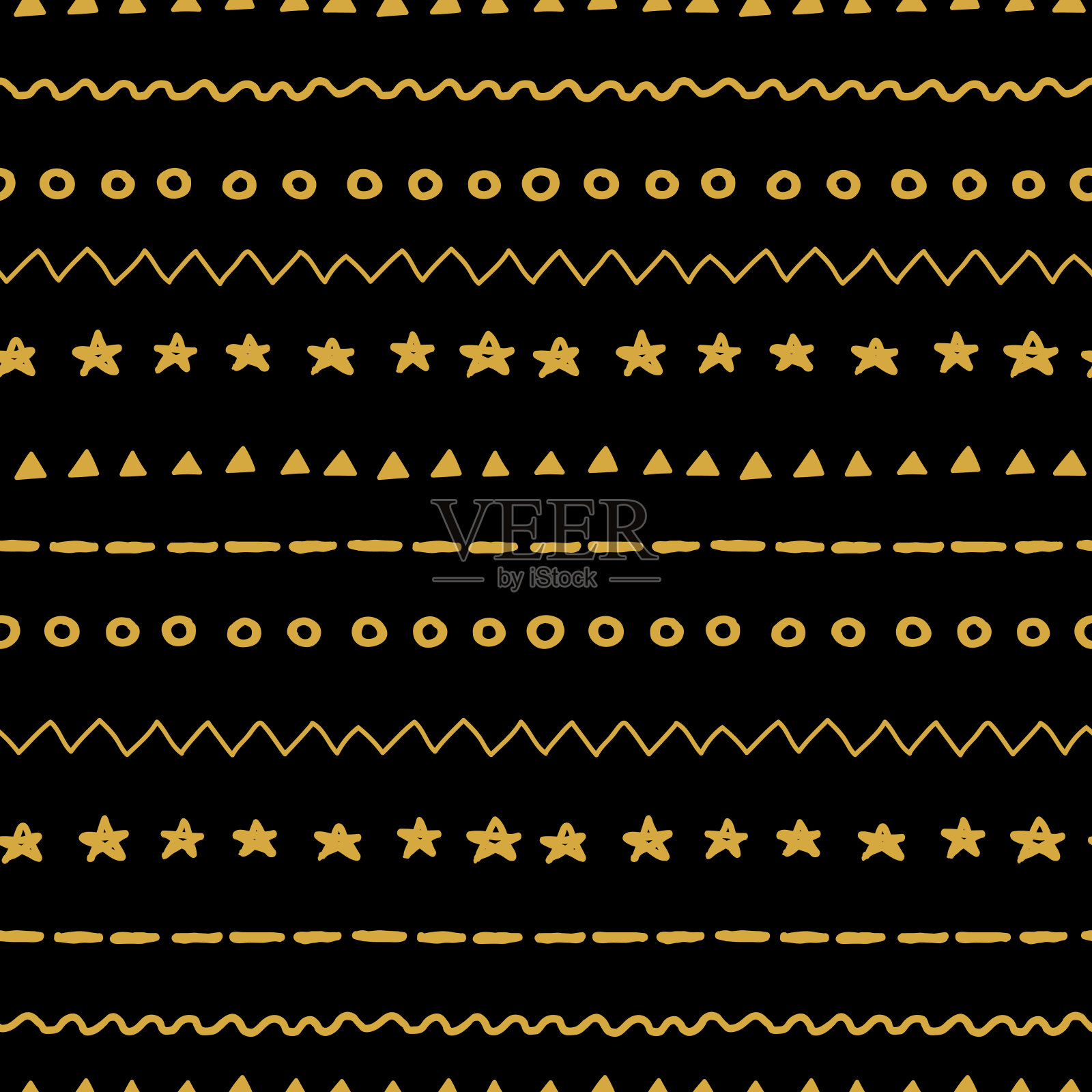 抽象图案与画笔线条。插画图片素材