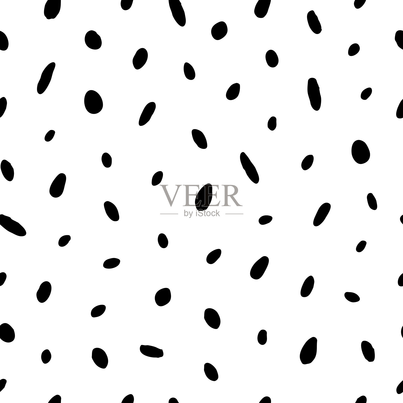 无缝图案与点。插画图片素材