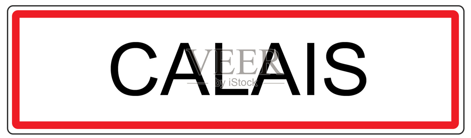 法国加莱市交通标志插图插画图片素材