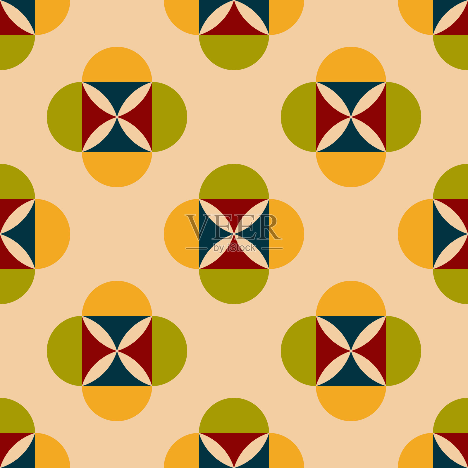 无缝复古图案壁纸插画图片素材